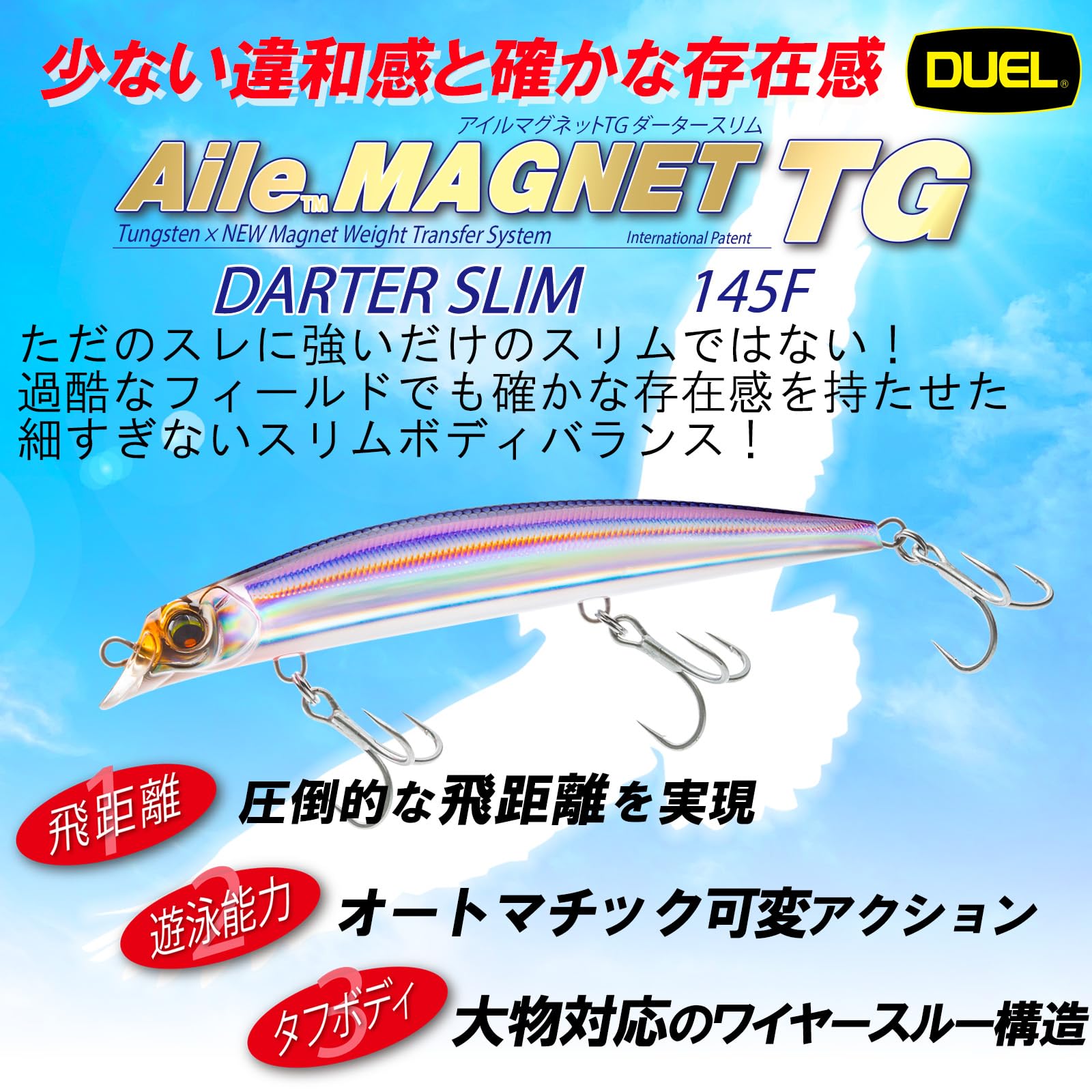 Amazon | DUEL(デュエル) アイルマグネット TG ダータースリム 145mm 