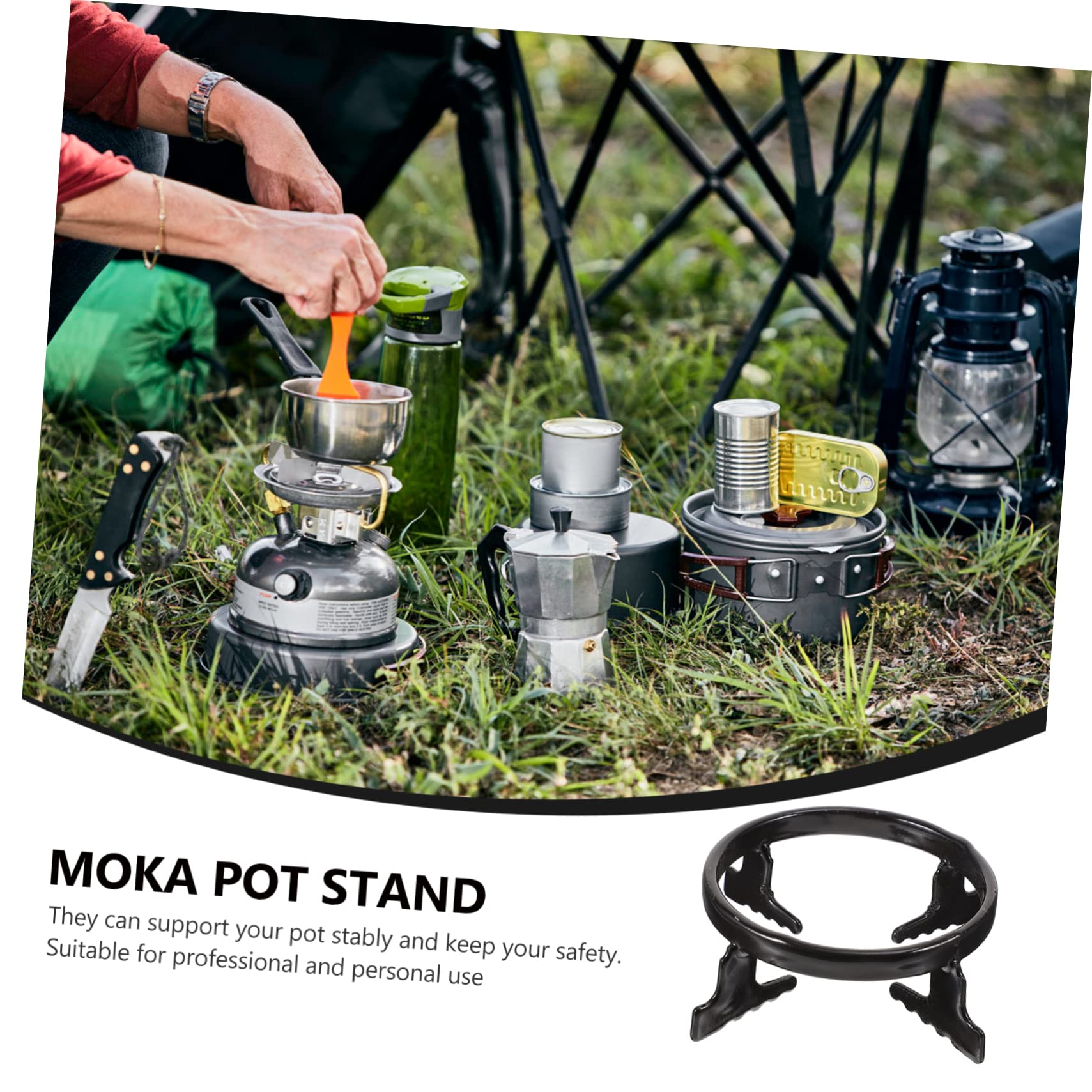 DINHEAROM 1pc Gas Stove Pot Stand Rack - Wok Support for Gas Hobs and Camping Stoves for Coffee Pots and More Versatile Burner Grate