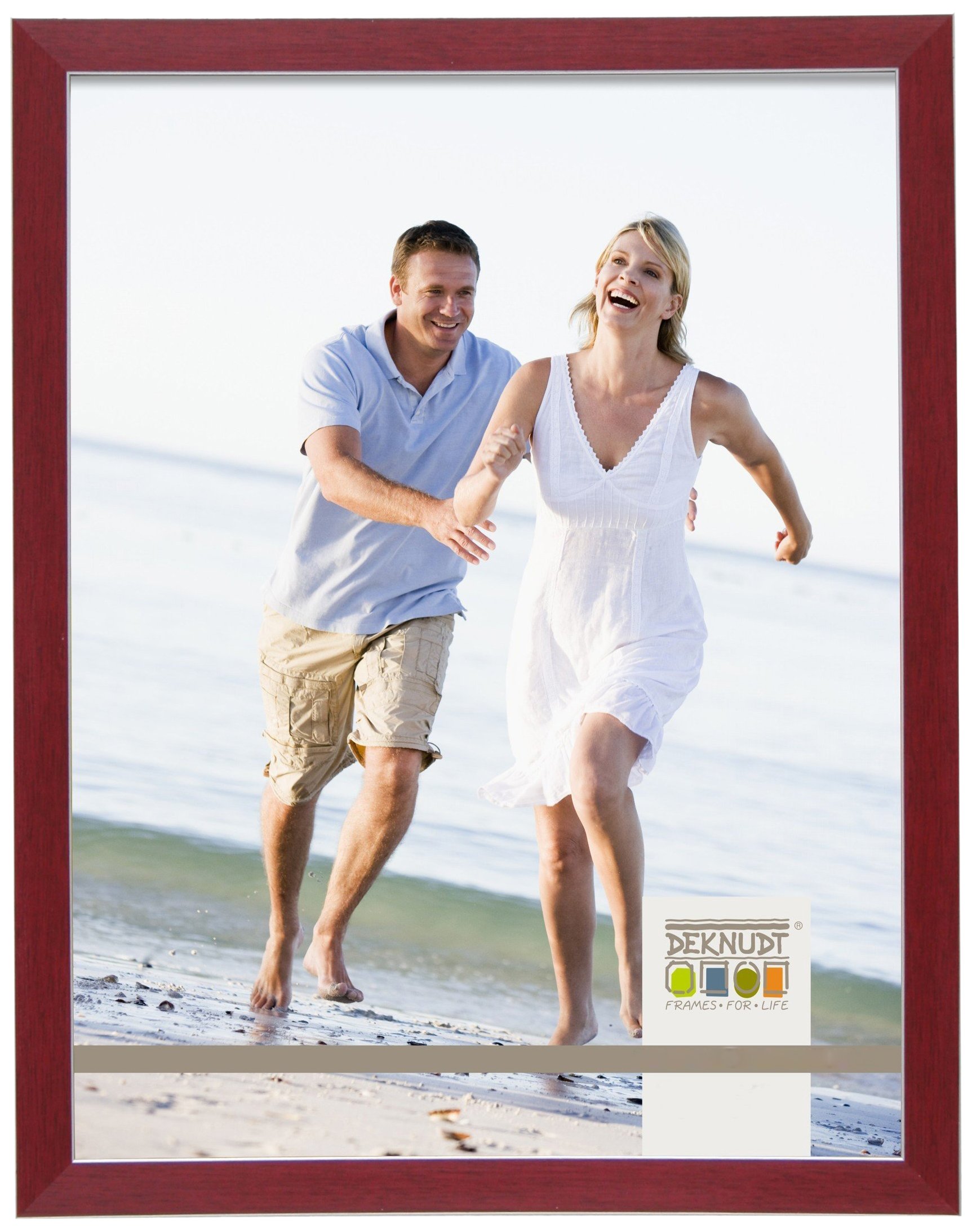Cadre photo résine rouge 40x40 cm Deknudt S41VK4 pour affiche et poster