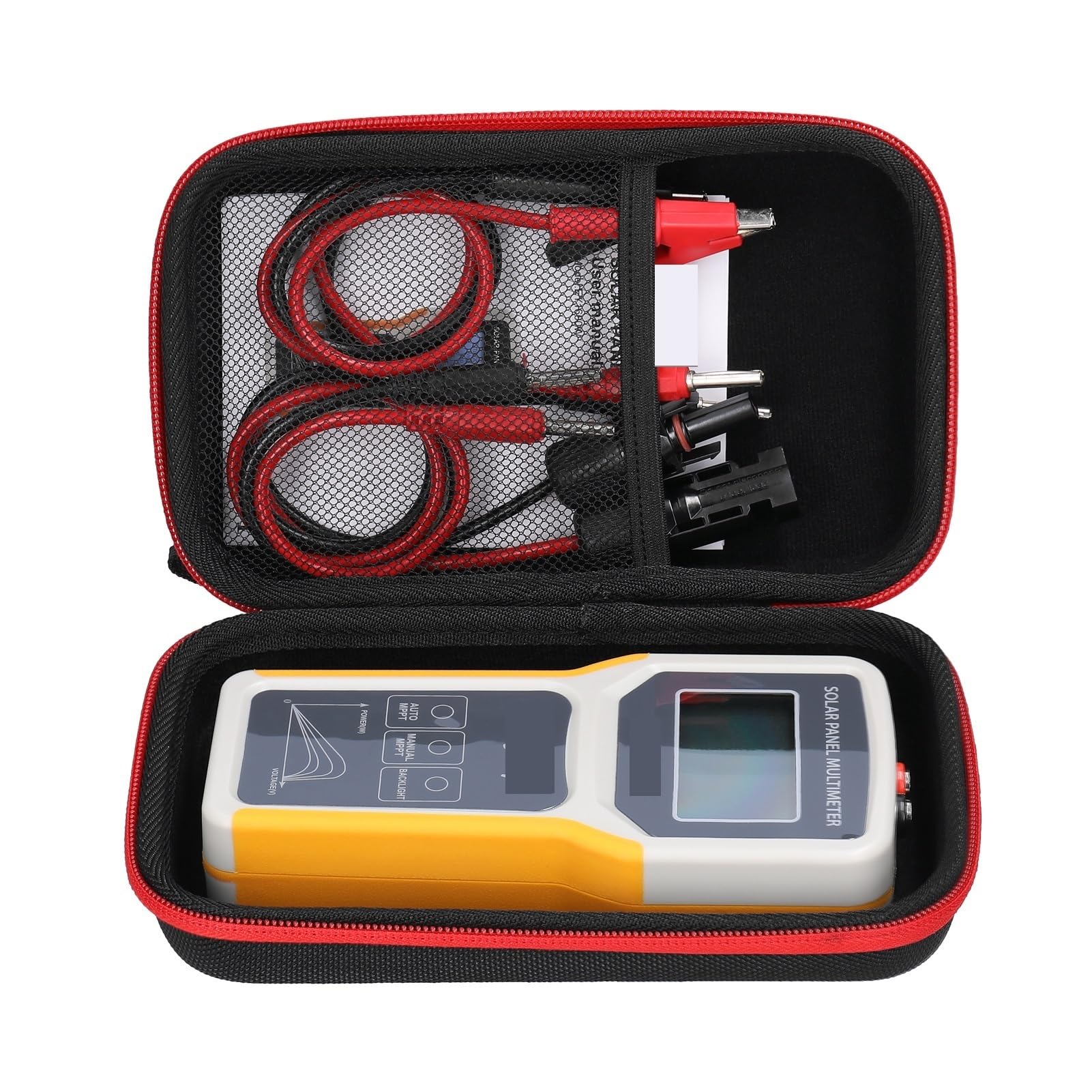Multimetr Cyfrowy, 1600W Panel fotowoltaiczny Multimetr Panel słoneczny M-PPT Tester Test napięcia w obwodzie otwartym Test napięcia prądu punktu zasilania
