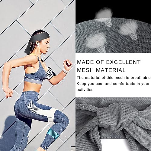 Miniatura 5 de Diademas de entrenamiento para mujeres y hombres, antideslizantes, diademas deportivas, bandas elásticas para el cabello, para yoga, correr,