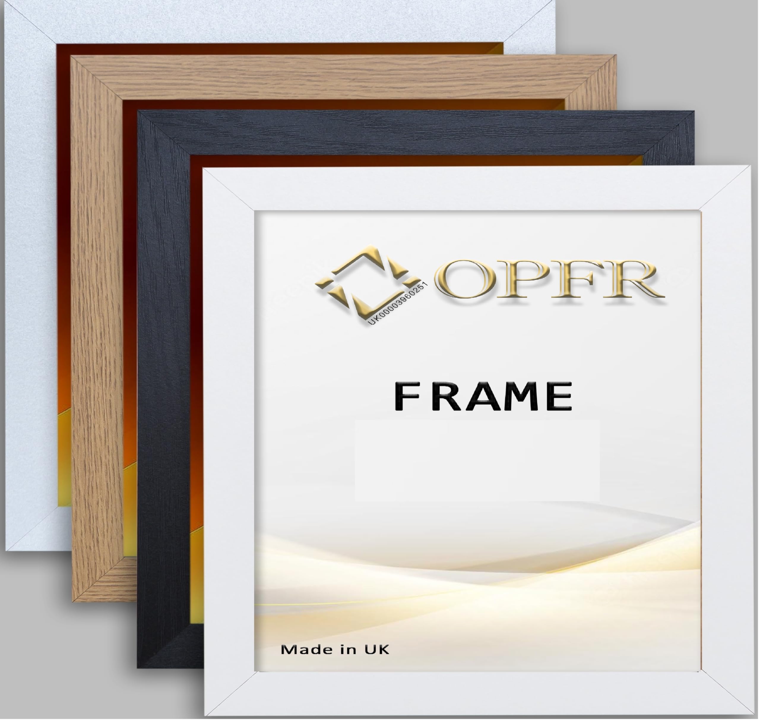Square Poster Frames, Black,White,Oak,Silver (Oak, 7x7 Inch)