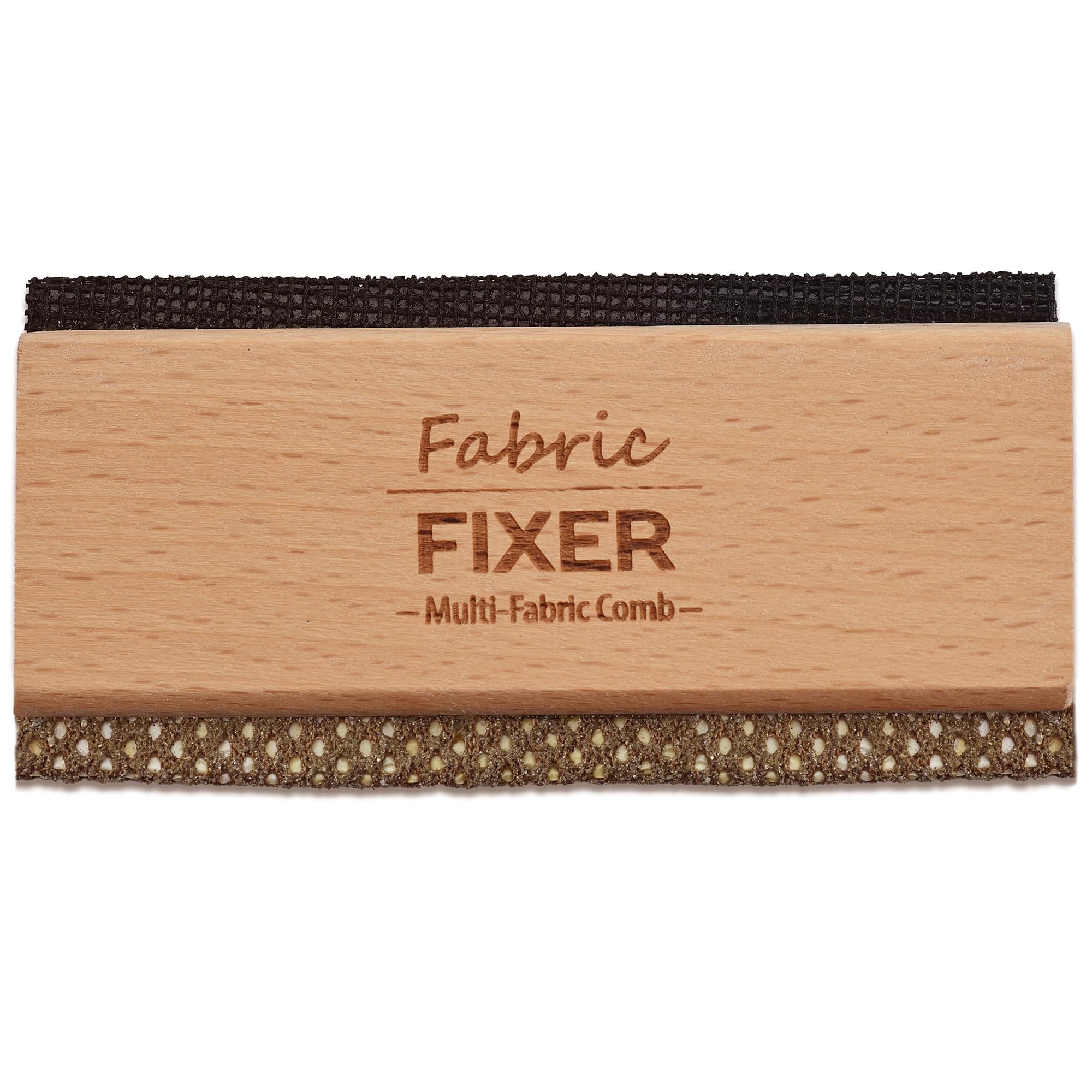 Multi-Fabric Sweater Comb with Natural Beech Wood Handle (Double Edge Design) Manual Fabric Defuzzer Wool Lint Shaver Comb Scraper for Clothing Pills,