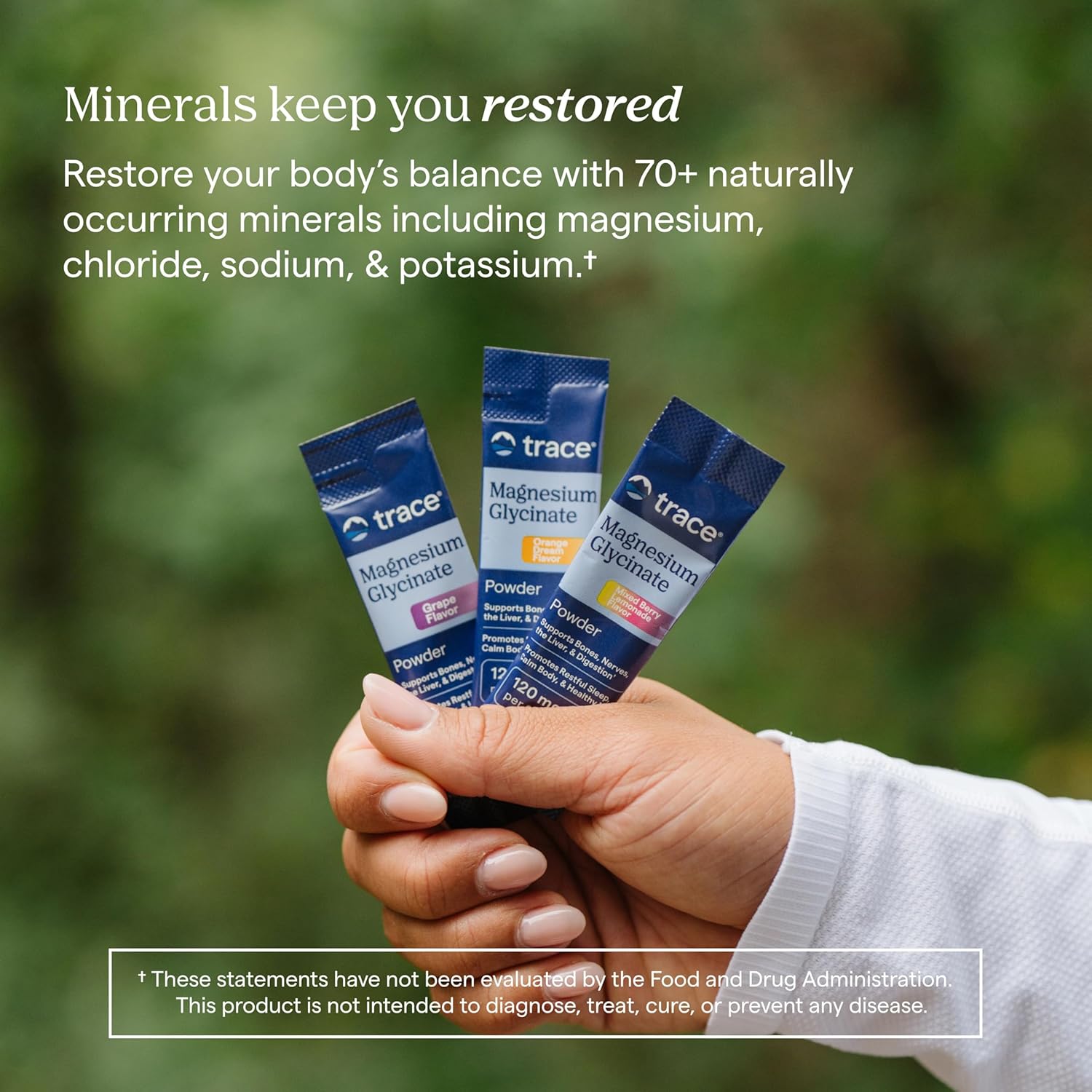 Trace Minerals Magnesium Glycinate - Bedtime Magnesium Supplement for Sleep Support - Nervous System & Healthy Mindset Support - Travel-Friendly Stick Packs - Orange Dream Flavor - 30 Servings