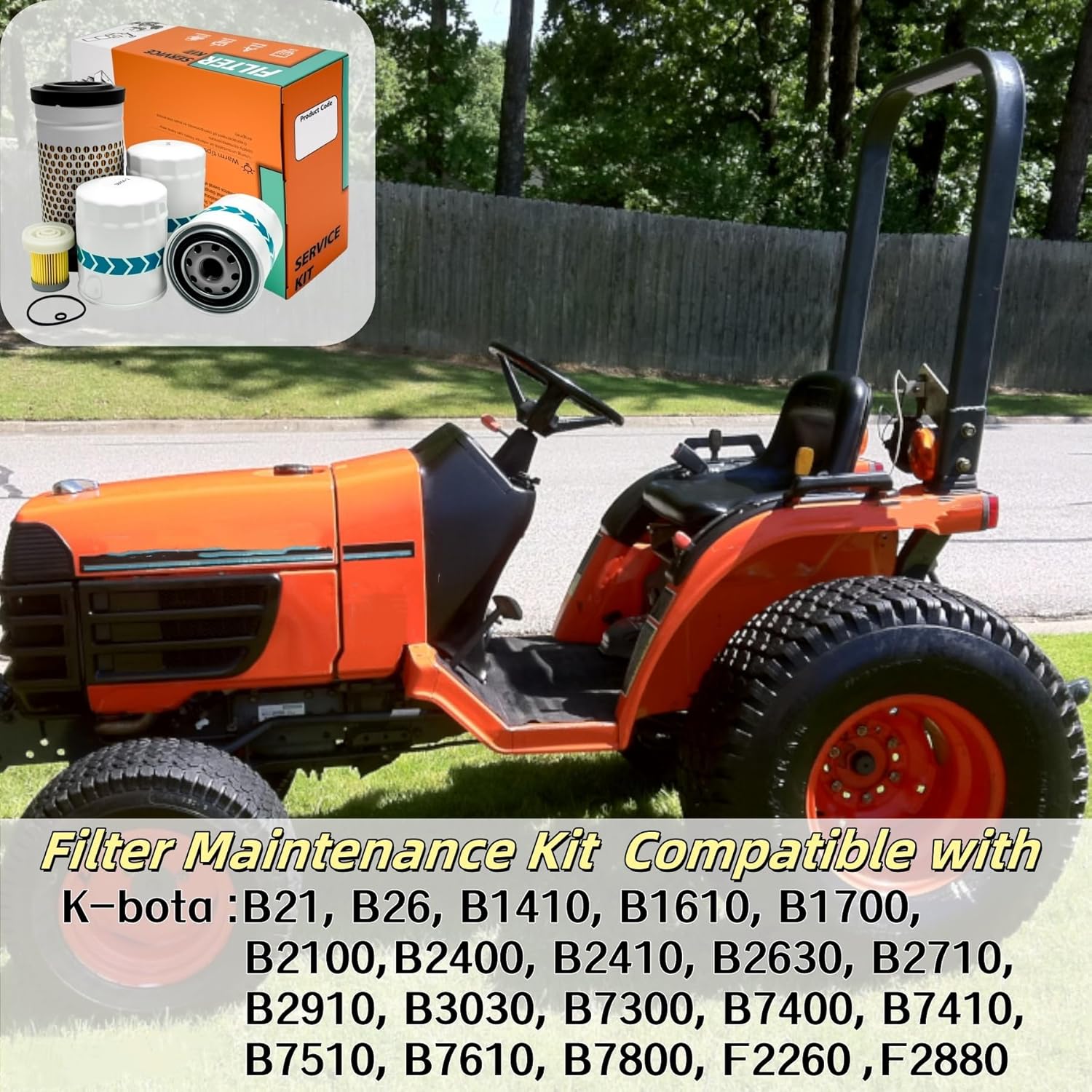 Filter Maintenance Kit 6C060-99410 HH160-32093 HH660-36060 6A320-59930 HH670-37710 Air/Oil/HST/Fuel/Hyd Fit for K-bota B2100 B2400 B2410 B2630 B3030 B7510 B7610 B26