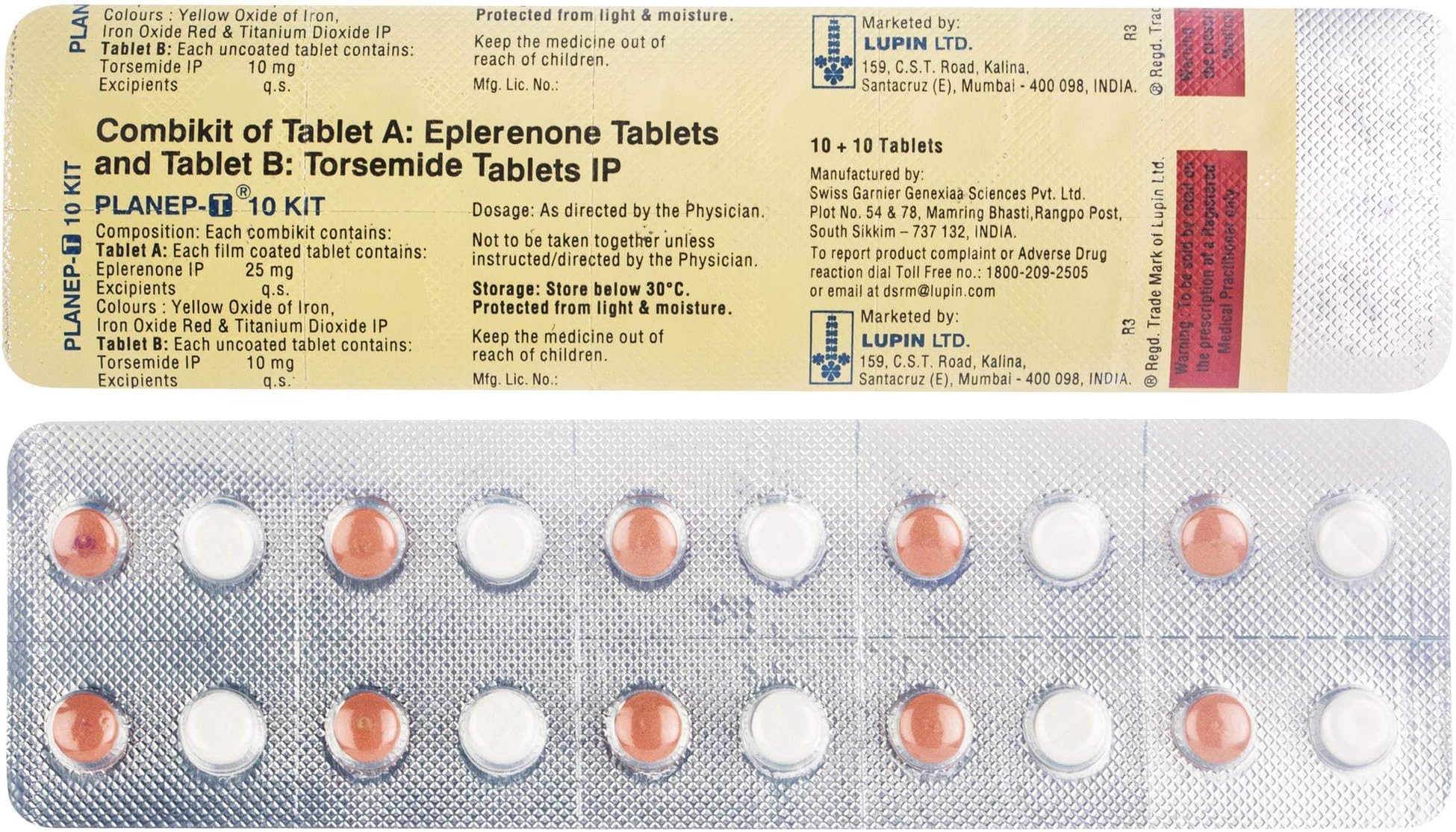 Planep T 10 Kit - Strip of 20 Tablets