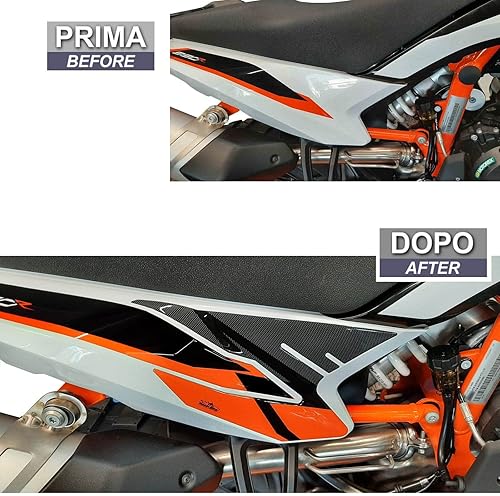 Miniatura 3 de Motorcycle 3D Stickers Compatible with KTM 890 Adventure-R 2021. Side Motorcycle Protections from Impact and Scratches. Pair of Resin Stickers -