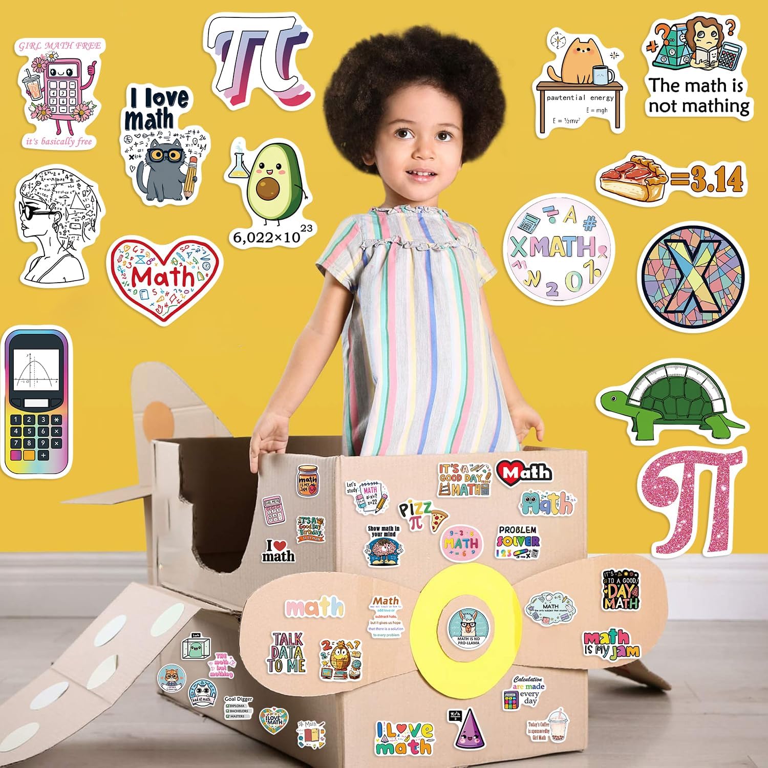 Math Themed Waterproof Vinyl Stickers, 110 Pcs, Decorative Educational Decals for Laptops, Water Bottles, Journals, Phones, Perfect for Students, Teachers, Math Lovers image 4