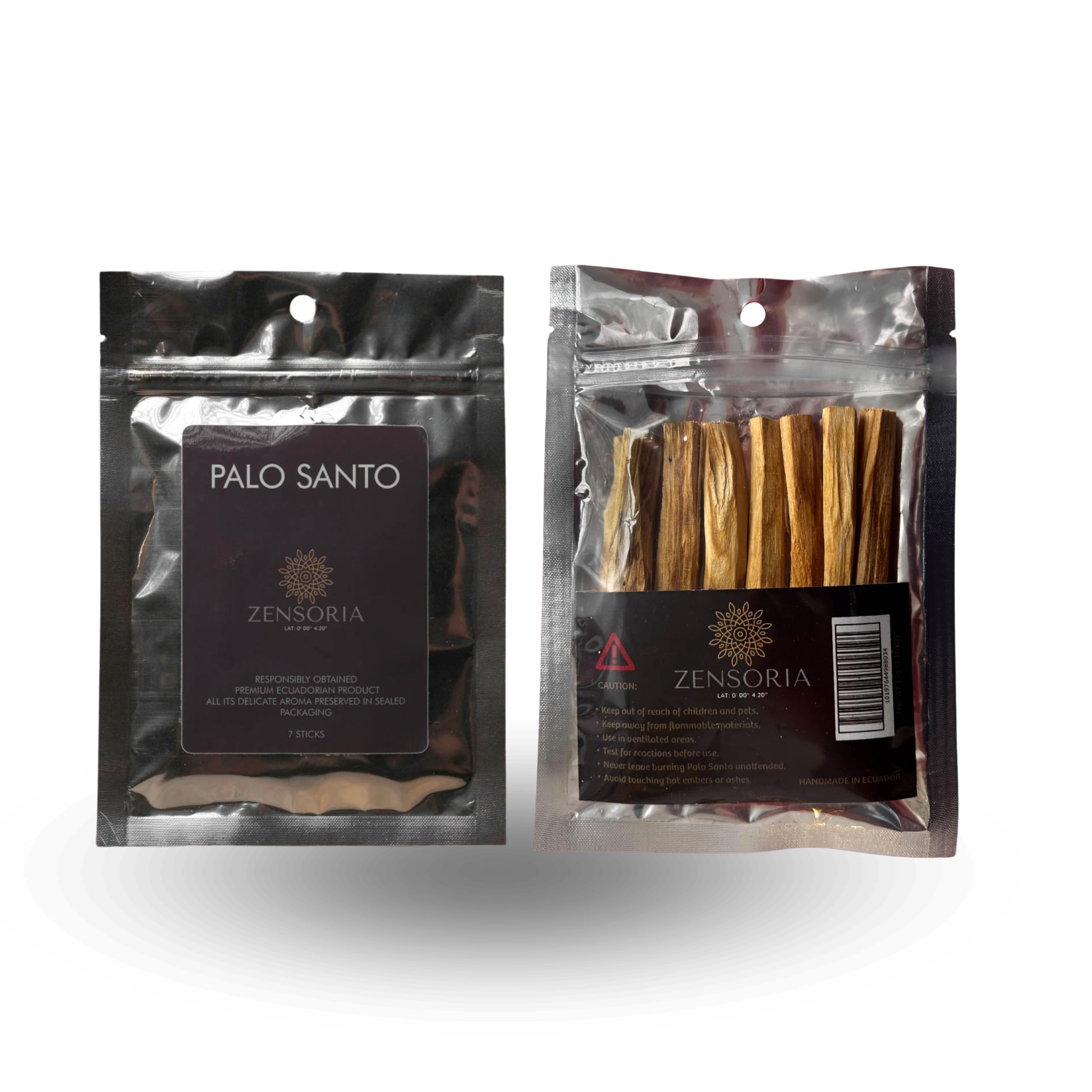 Palo Santo, 7-Pack Authentic and eco-Friendly Sticks from Ecuador, Natural Wood Incense, Sealed Packaging, 100% Natural, Spiritual Cleansing, Aromatherapy, Handmade by Local artisans