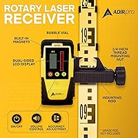 Vista 2 de AdirPro LD-8 detector de receptor láser giratorio con abrazadera de varilla