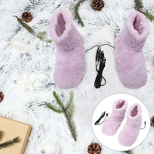 Miniatura 6 de Beaupretty 1 par de calentadores de pies calentados con cojín recargable por USB, calentador de pies de felpa, almohadilla de calefacción eléctrica,