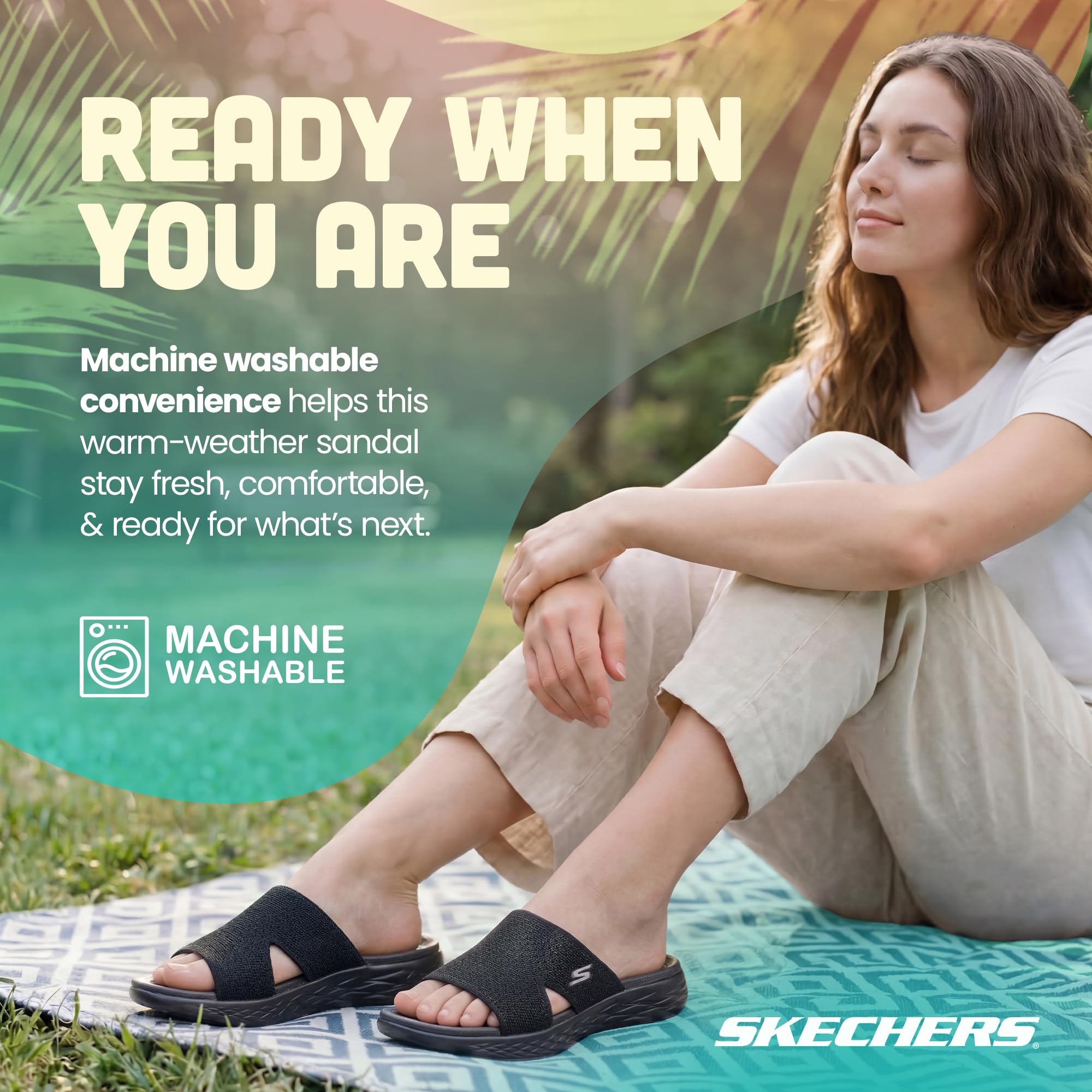 Skechers On-the-go 600 Stretch Knit Slide Slide Sandalias deslizantesMujer