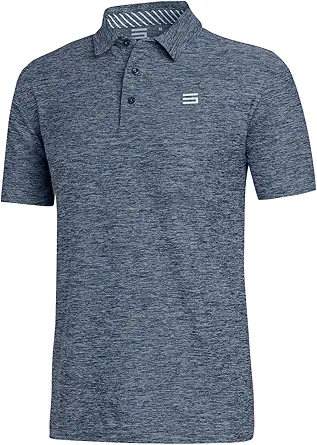 Three Sixty Six Golf Shirts for Men - Dry Fit Short-Sleeve Polo, Athletic Casual Collared T-Shirt