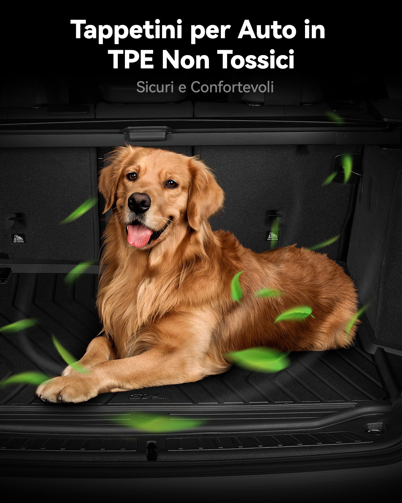 3W Set 9 di Tappetini per Tesla Model Y (Inclusa Moquette) 2020-2024 (Non adatto per Juniper) e Tappetino per il Bagagliaio per Auto, Tappeti per Resistente e Tappeto Bagagliaio Antiscivolo