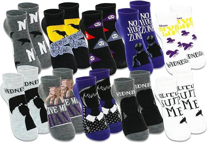 Medias Wednesday para Mujer - 10 Pares Tobilleros Talla 9-11 más Marcador miniatura 2