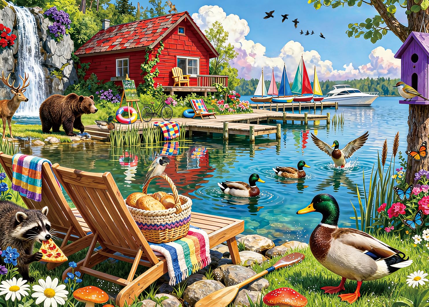 Puzzles 1000 Pieces for Adults jigsaw puzzles for adults-Countryside Scenery-1000 Piece Puzzle Classic Educational Games Fun Decoration Puzzle — image 1
