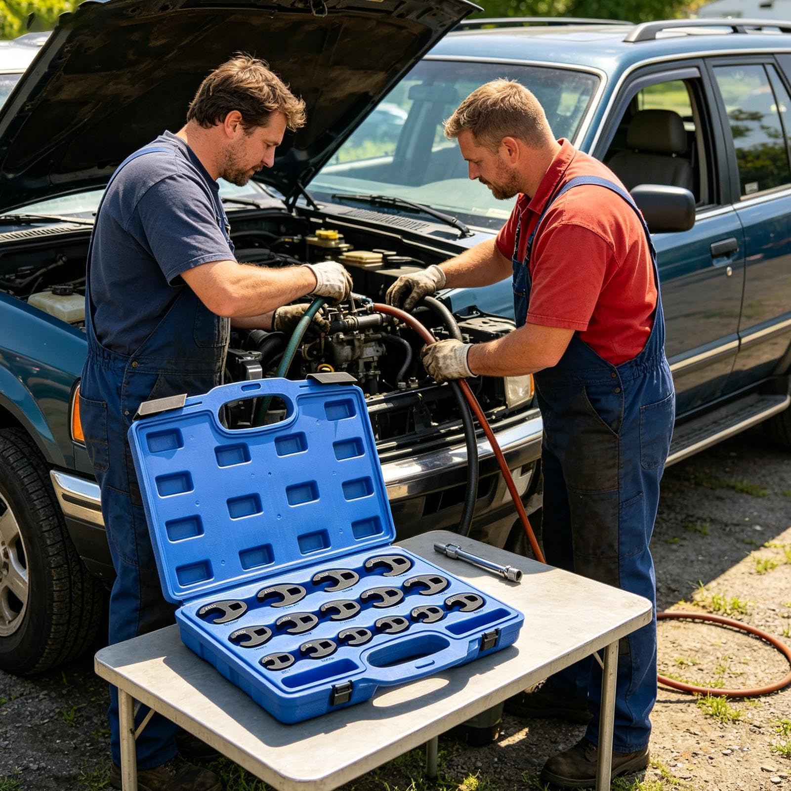 Clés à pied de corbeau 15 Pièces Outils De Réparation En Acier Inoxydable | Pour Entretien Véhicule Et Réparation Mécanique pour les Écrous Évasés 8 à 24 mm Mécanique Auto Réparation Ateliers