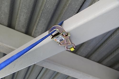 Miniatura 5 de 3M DBI-SALA Nano-Lok 3101373 Línea de vida auto retráctil, 9 pies, malla de poliéster Dynema de 3/4 pulgadas, gancho de amarre, conector rápido para