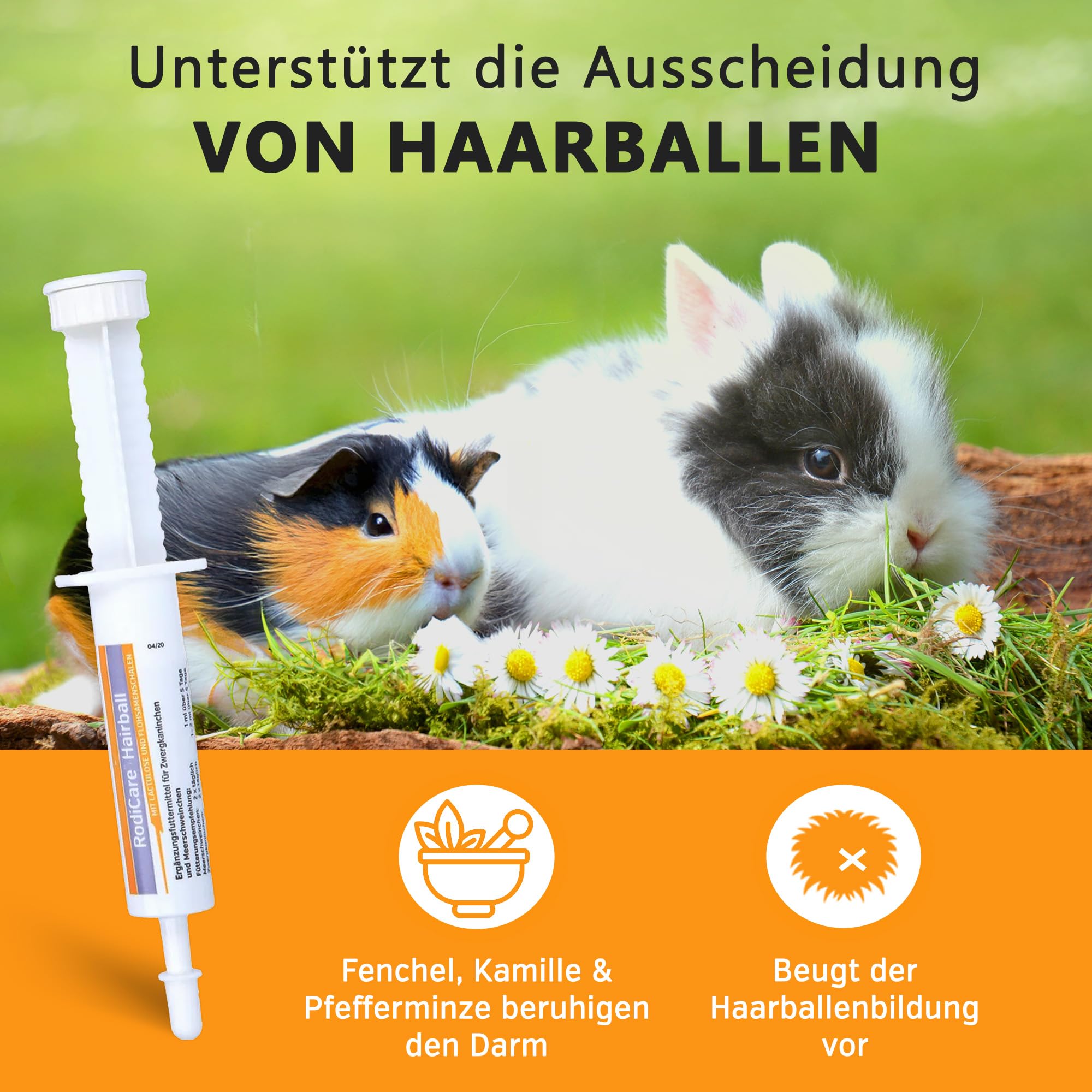 Alfavet RodiCare Hairball – Ergänzungsfuttermittel Für Kaninchen & Meerschweinchen, 100 Ml, Gegen Haarballen