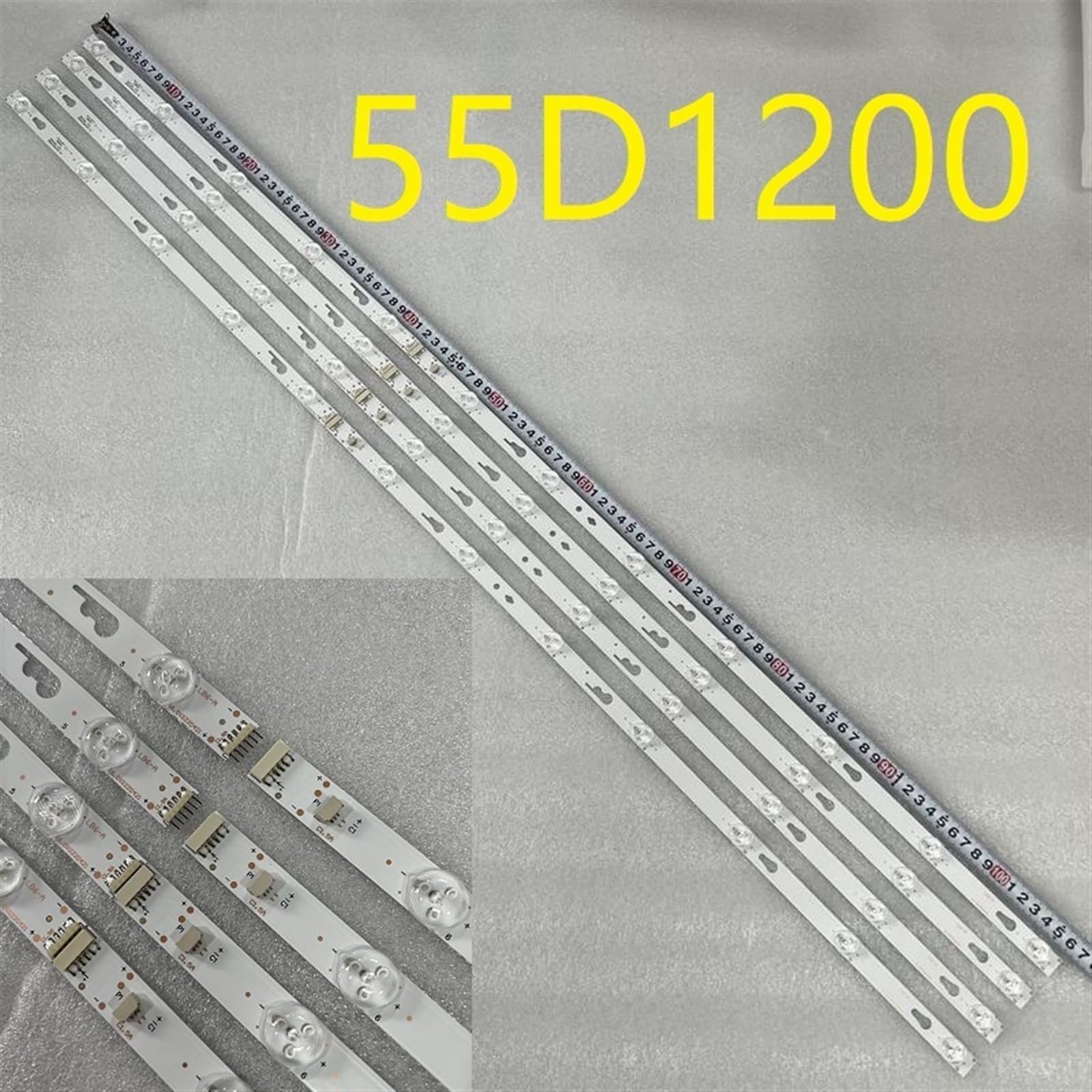 Strisce di retroilluminazione a LED 12LED compatibili for TV 55R82 55E31 L55M5-AD 55D1200 TH-55FS435Q Manta 55LUS79T Matz KM0255UHD-S3 55HR332M12A0 V2(5 Kit for 5 TV)