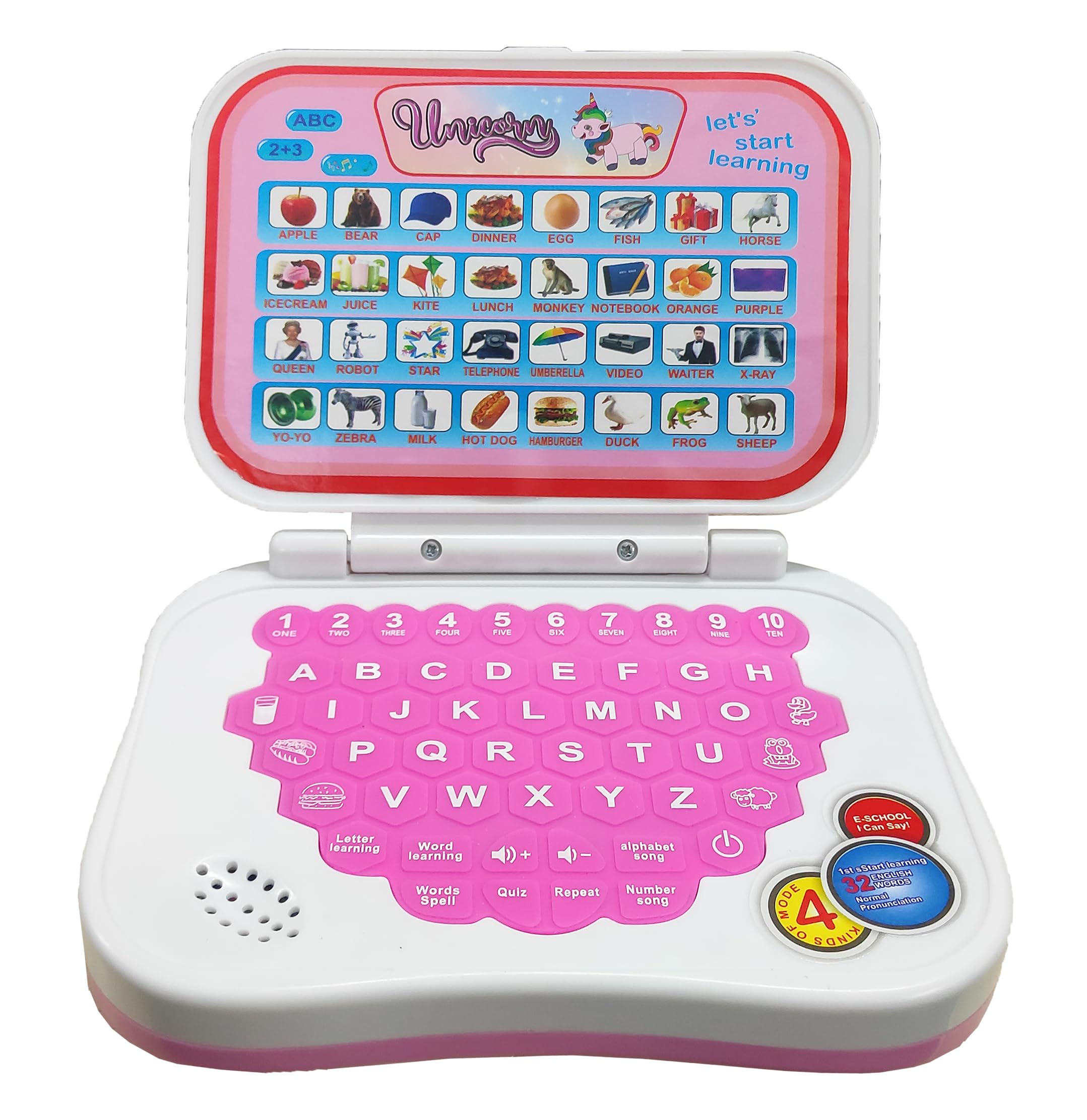 VGRASSP Educational Laptop Toy for Kids with Different Music and Sounds of Scriptures, Alphabets, Words, Spellings, Numbers - Volume Adjustable Function - Convenient Learning Toy (Unicorn) (B0CSKDQS1Z) Amazon Price History, Amazon Price Tracker