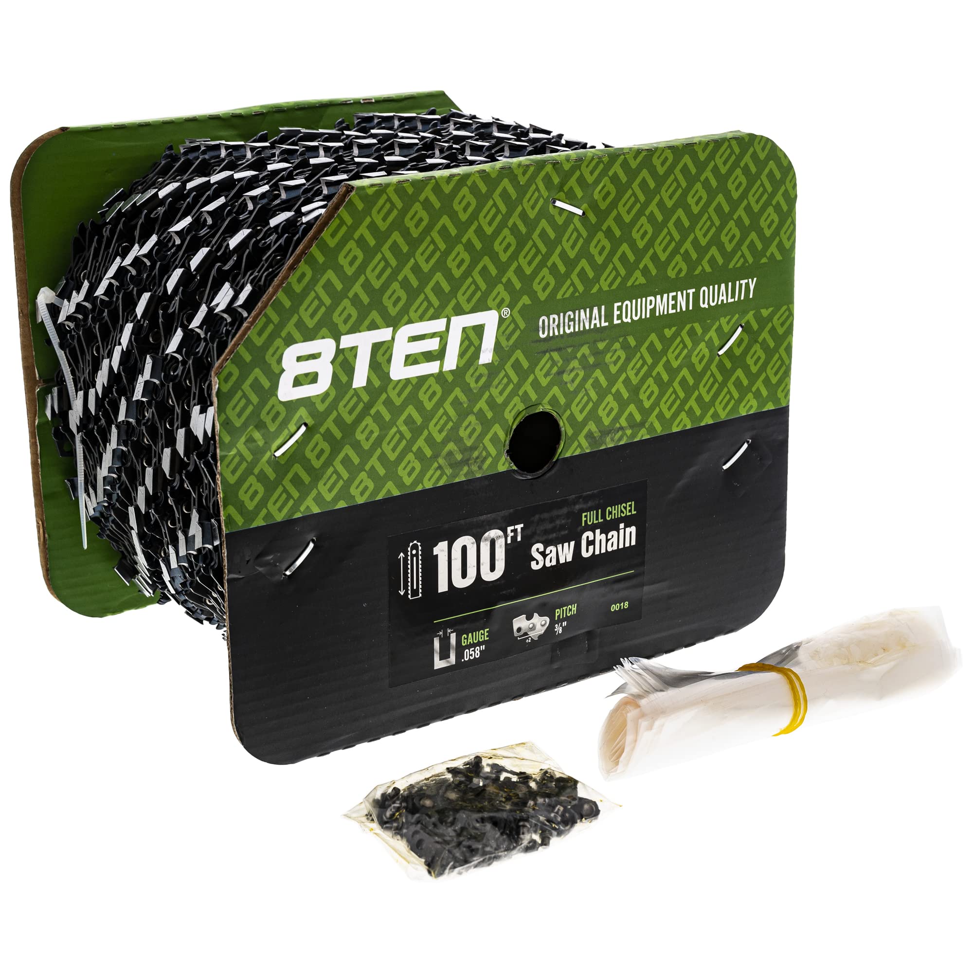 Amazon.com: 8TEN Chainsaw Chain Bulk Reel Full Chisel 100 Foot