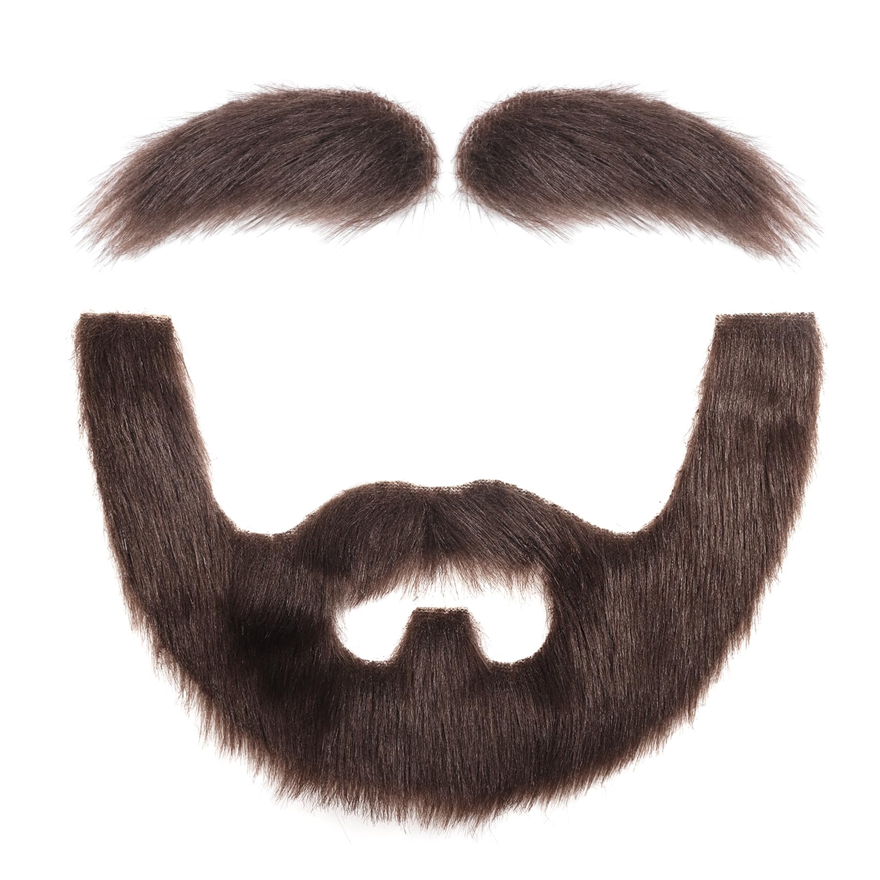 HoncloudDIY Self Adhesive Fake Mustache Set Fake Beard Material Novelty Mustaches for Costume and Halloween Festival Party