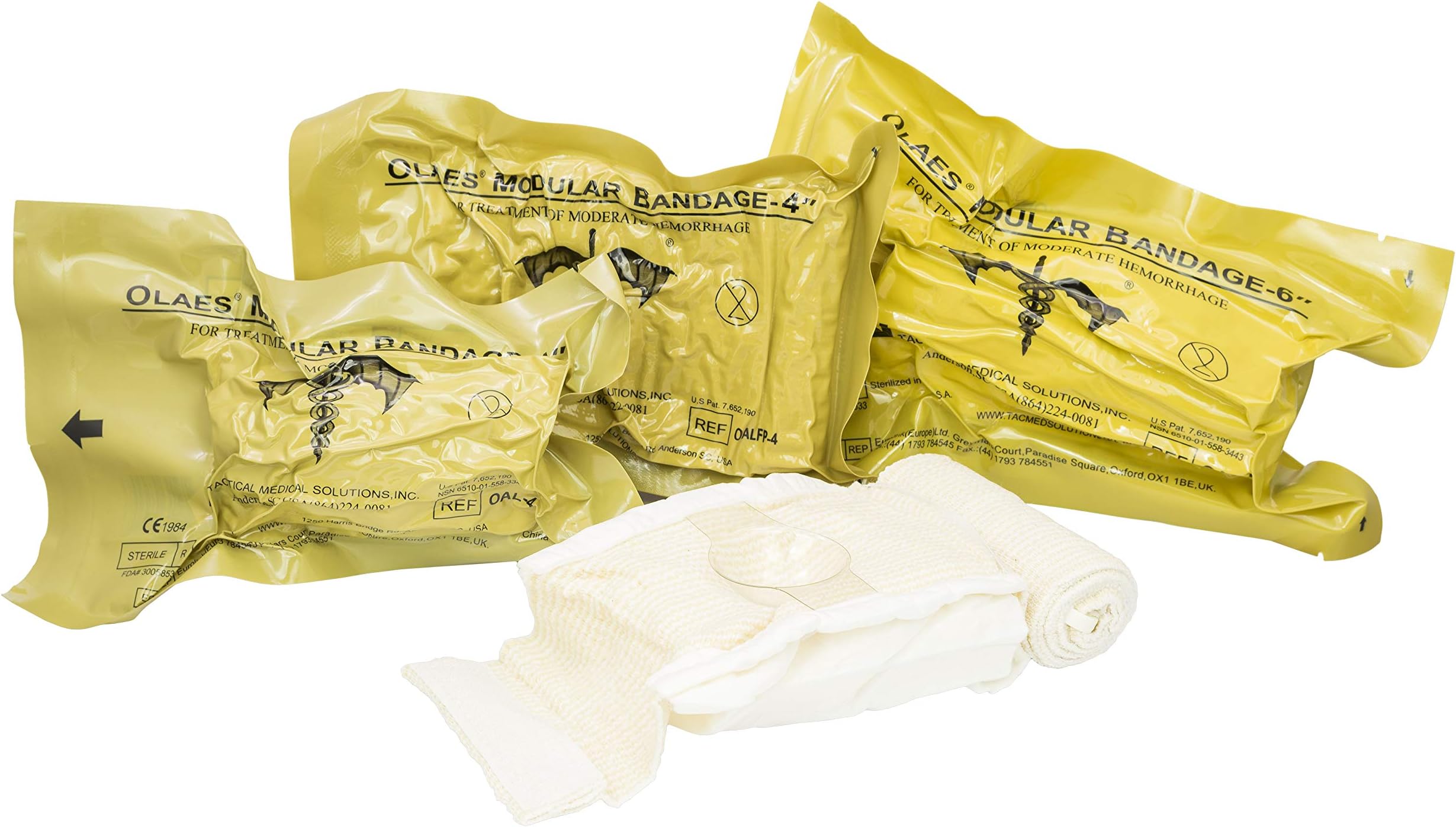 Tactical Medical Solutions Olaestm Bandages Sterile Rolled 15 x 3 cm amp Modular Trauma Bandage Print Bandage