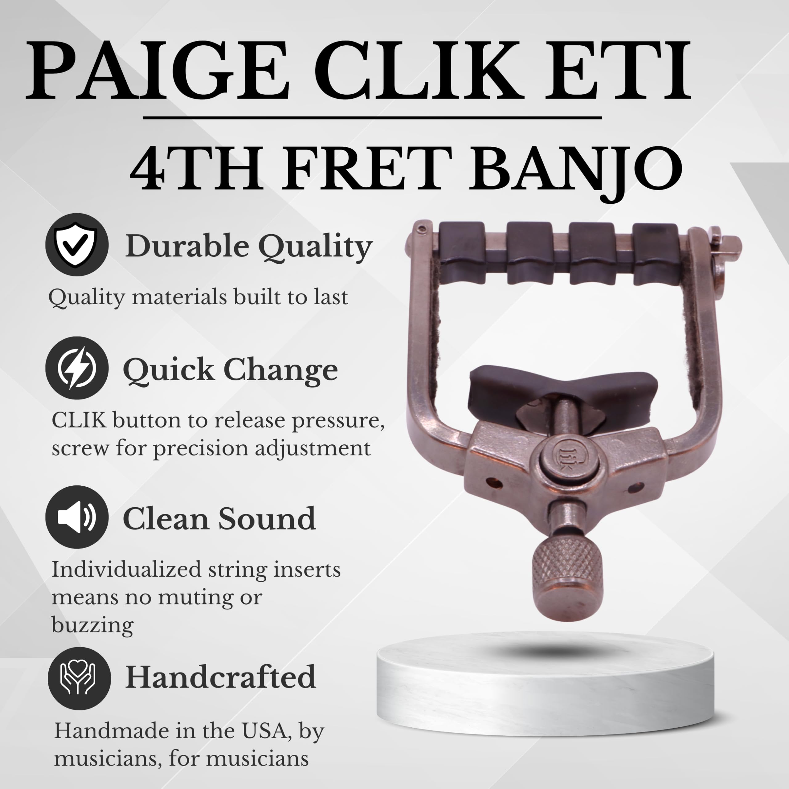 Paige Clik Capo PC-B4-ETI Banjo/Mandolin