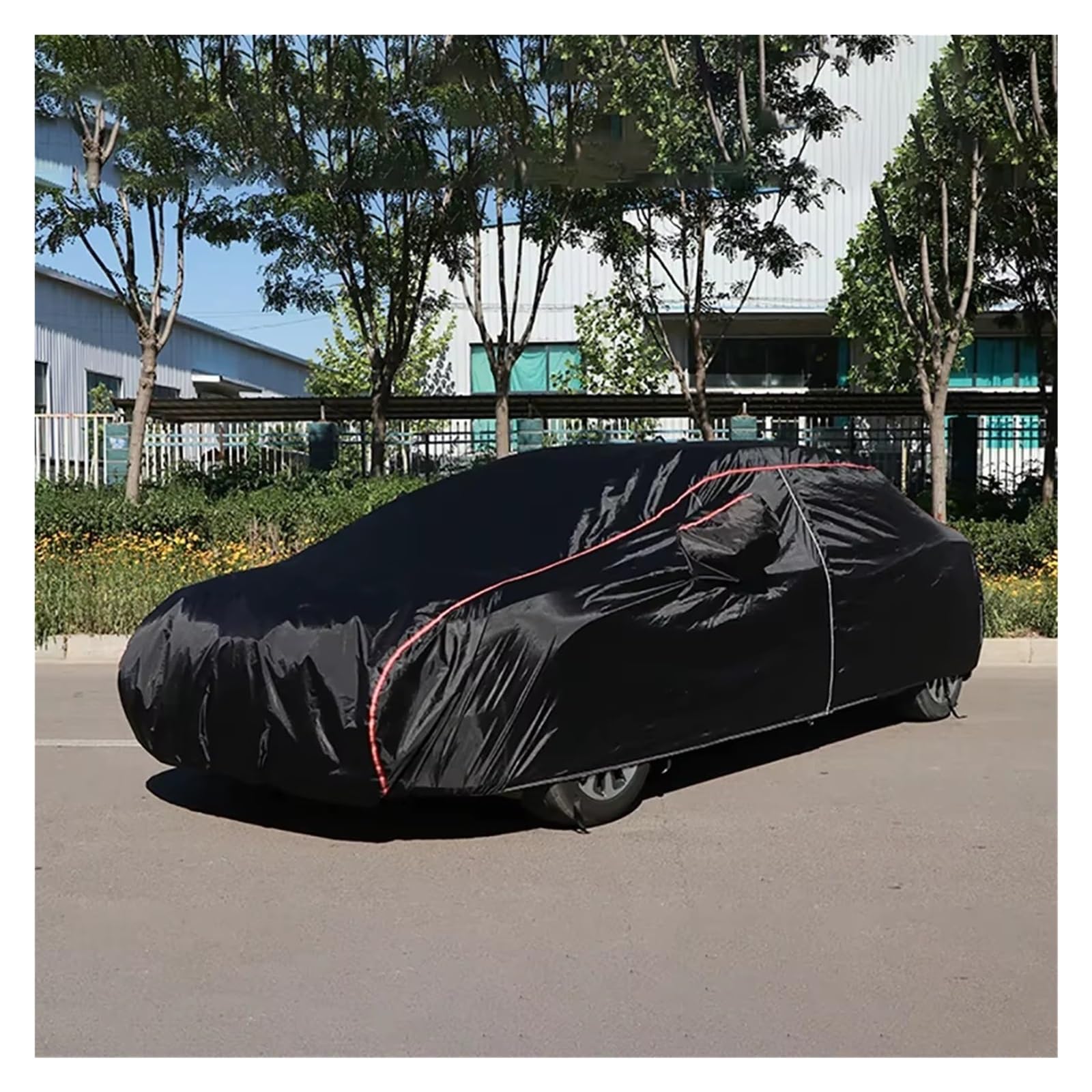 Protector Parabrisas Compatible con SUV/Sedan 190T protección de Coche Cremallera Cabina al Aire Libre Impermeable Sol Lluvia contra la Nieve UV(2L)