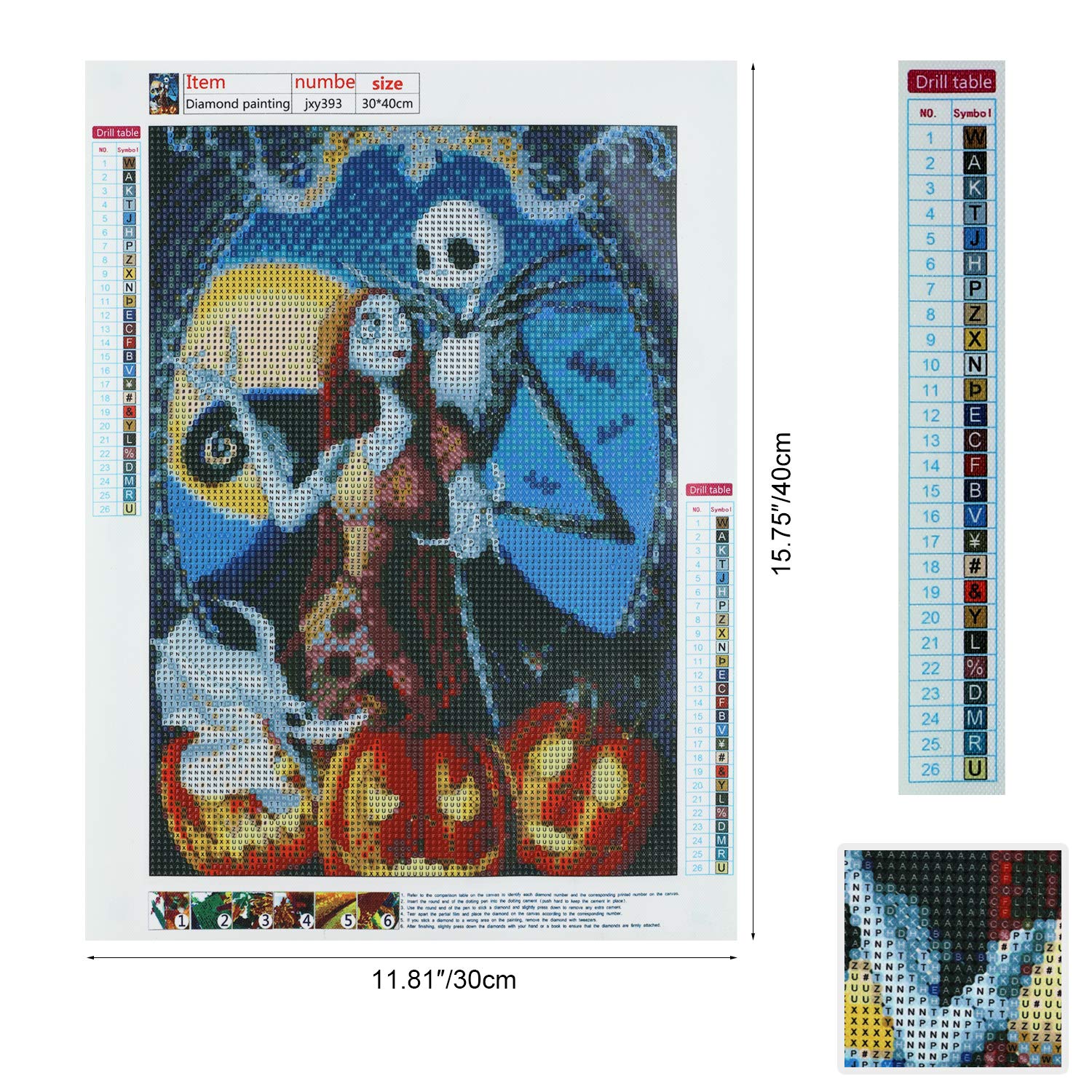 Kit Diamond Painting 5D Fai Da Te 30x40cm Con Trapani Rotondi, Tela Testo Casa, Arte Del Diamante Per Adulti E Bambini