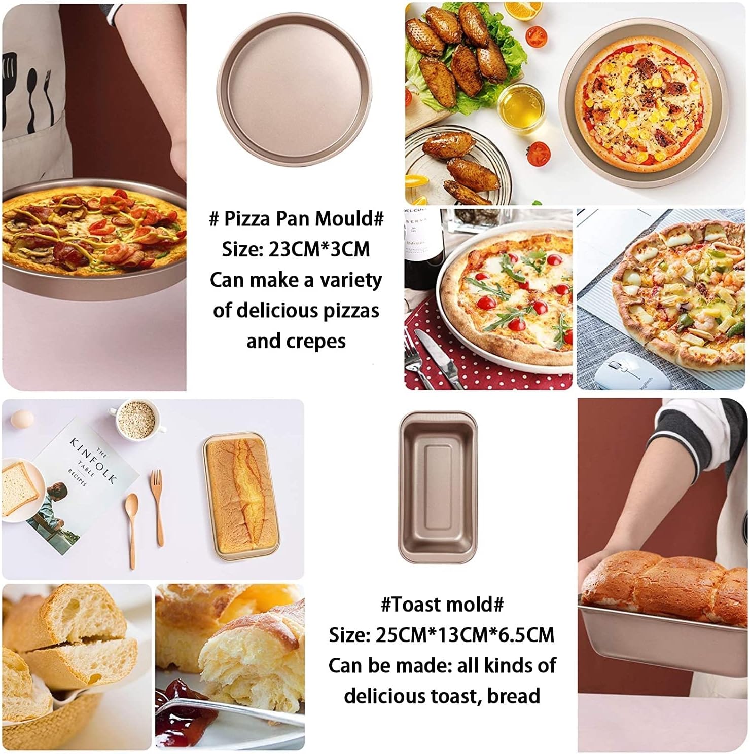 Non-Stick Oven Bakeware Baking Tray Set, Cookie Sheet Cake Pan and Muffin/Cupcake Pan for Cooking