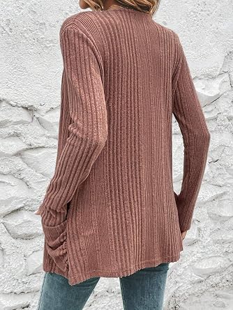 Casual jackets for women Solid Open Front Coat