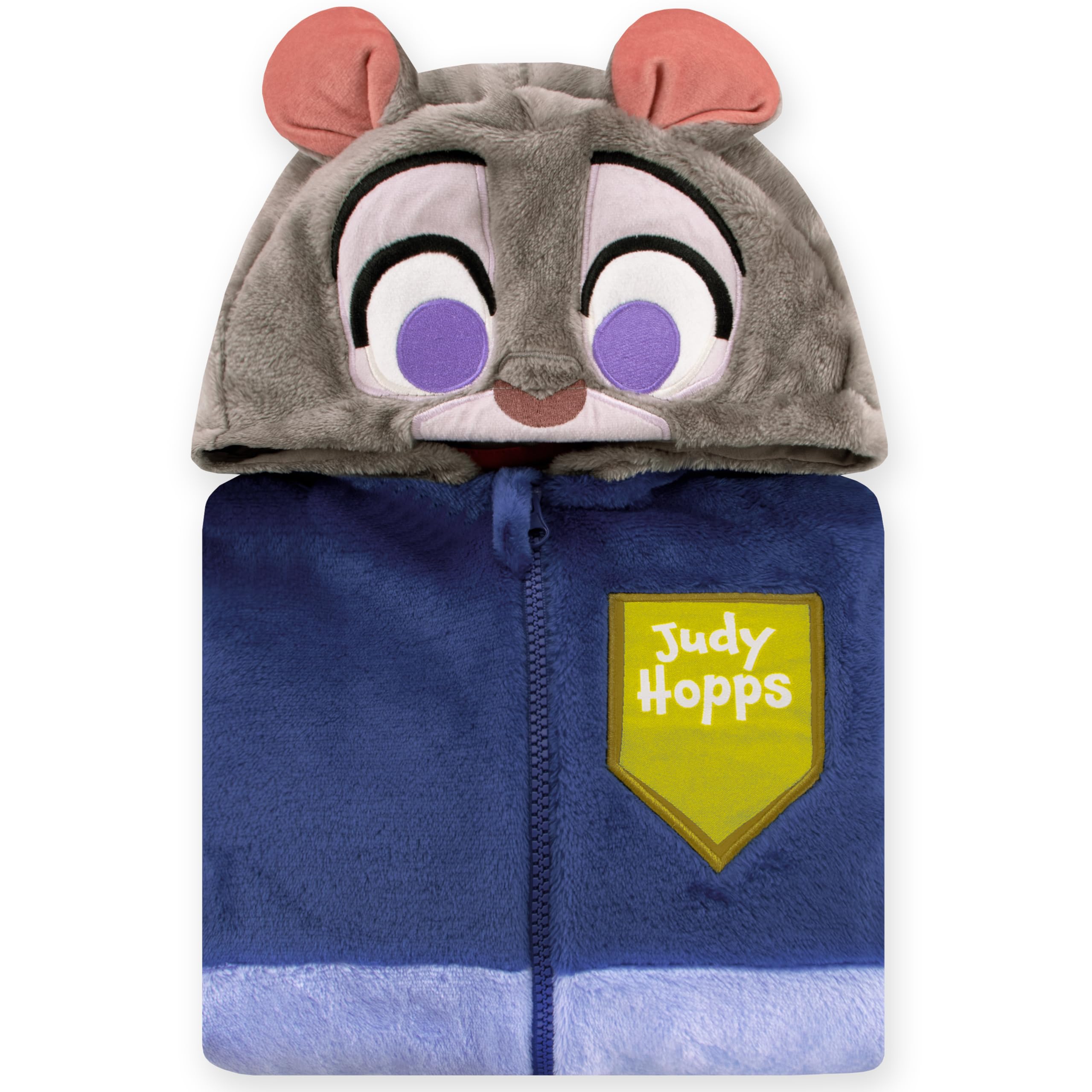 Disney Grenouillere Enfant avec Oreilles 3D, Pyjama Combinaison Enfant Zootopie, Surpyjama Fille Judy Hopps