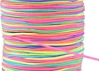 Vista 82 de KONMAY 1 rollo de cuerda de nailon para hacer pulseras de 150 yardas, trenzado de nailon Shamballa Macramé/cordón de cuentas de 0.4mm, cordón