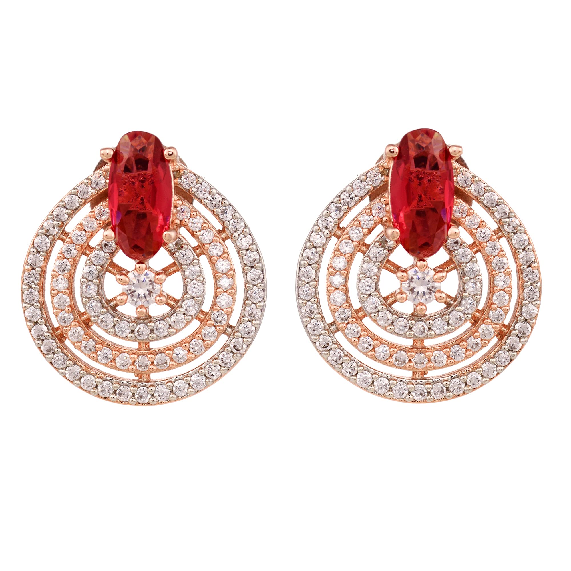See full amazon price history chart for Saraf RS Jewellery-Rose Rhodium Red and White AD Studded Concentric Studs Earrings Saraf RS Jewellery-Rose Rhodium Red and White AD Studded Concentric Studs Earrings (B09F5X6DJW) Amazon Price History, Amazon Price Tracker