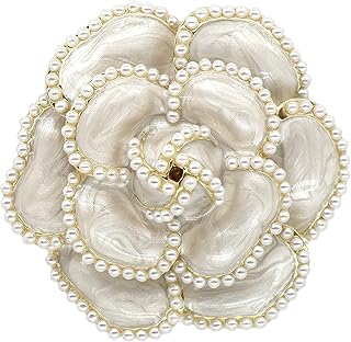 Sponsored Ad - Aslike Flower Brooch Enamel Brooch Pearl Pin for Women Wedding Banquet Anniversary Brooch