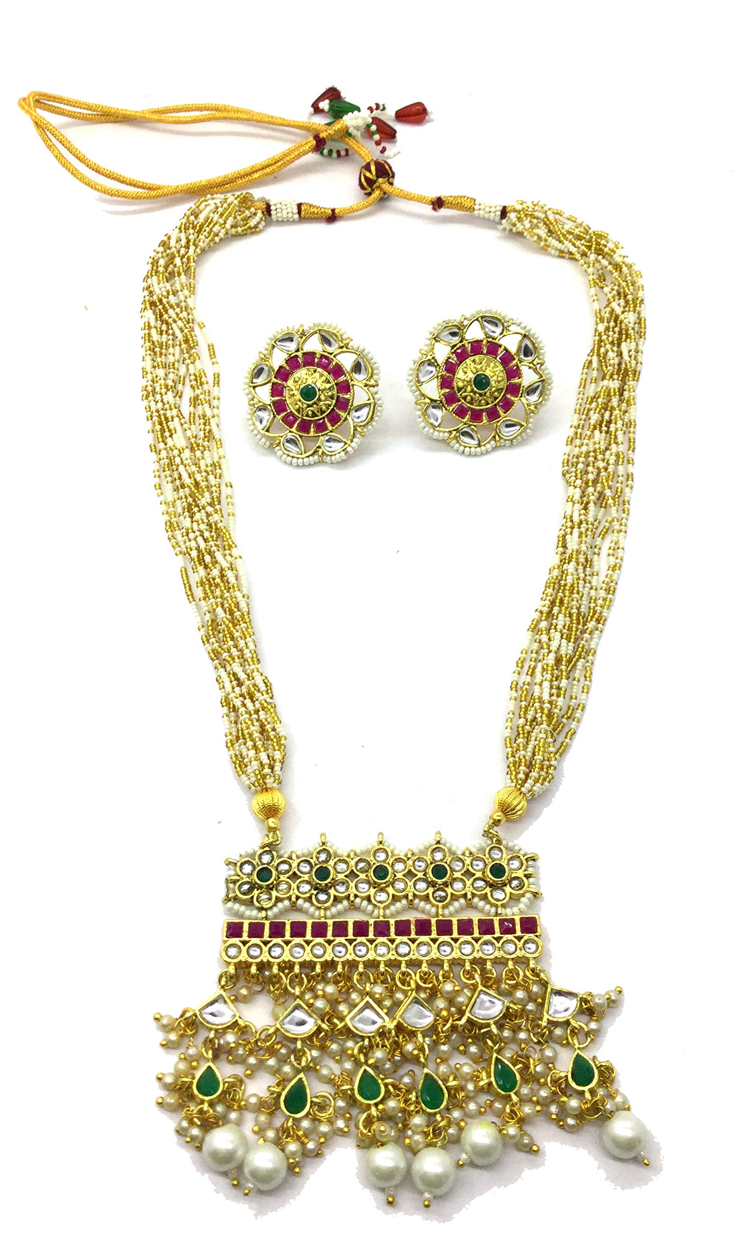 Payal Jewellersgold Plated Moti Rani Haar Long Necklace With