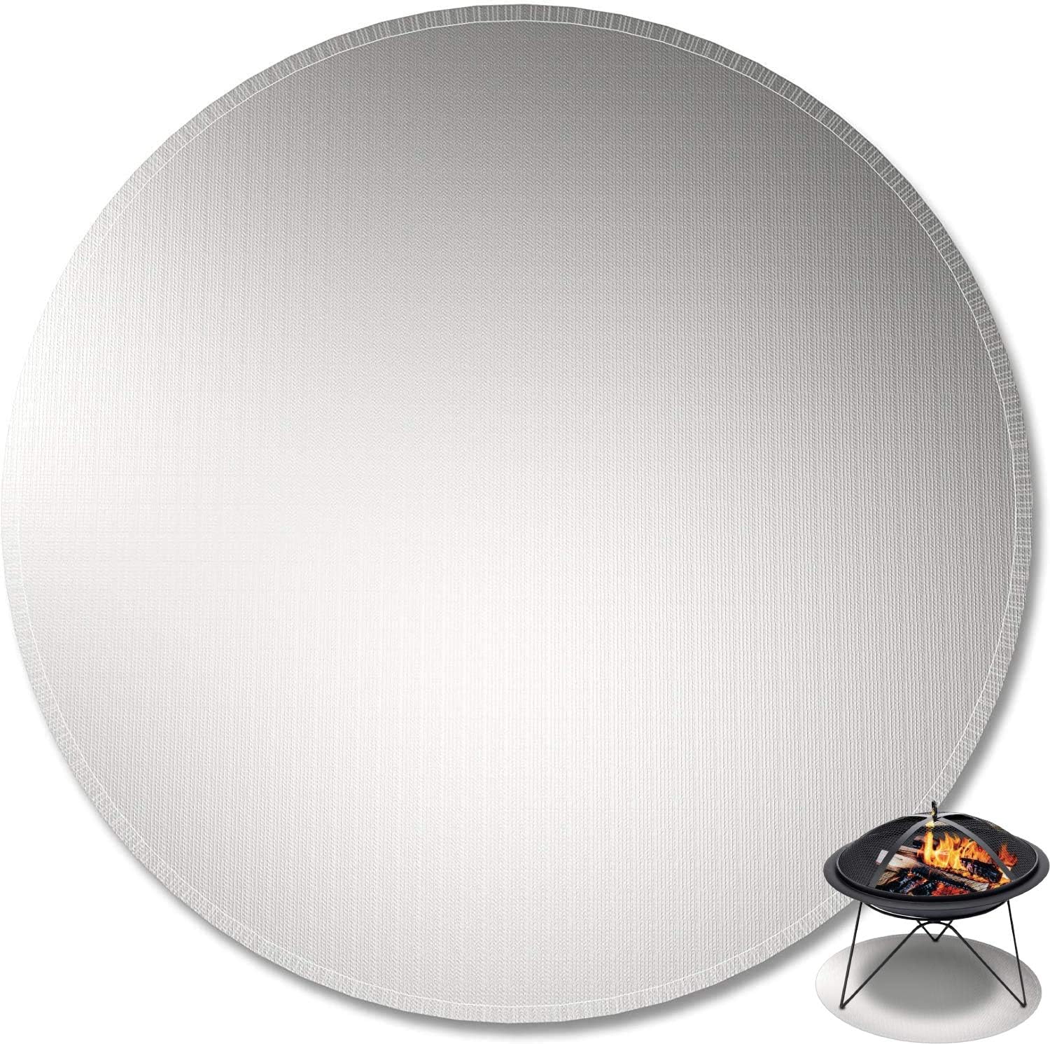 HomeT Round Fire Pit Mat 36 inch, Fire Pit Mat for Deck , Fireproof Mat