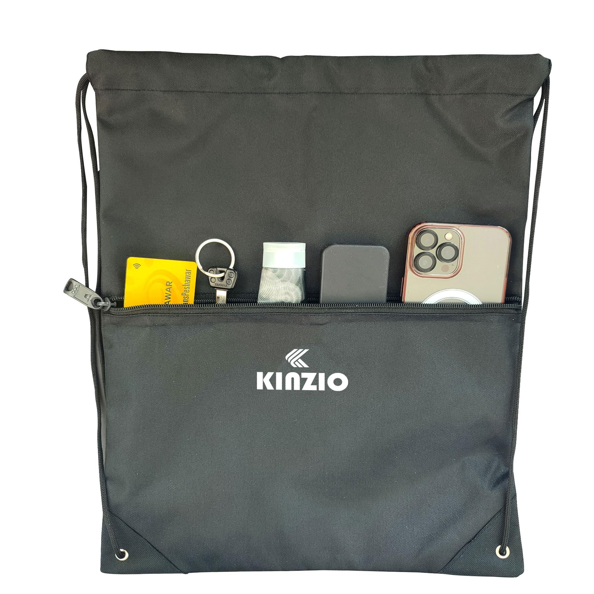 KINZIO Drawstring Gym Sport Bags Waterproof for kids Multi use Beach Sack Bag Yoga Sackpack (Size 42x34 cm) Suitable for Sports School - Image 2