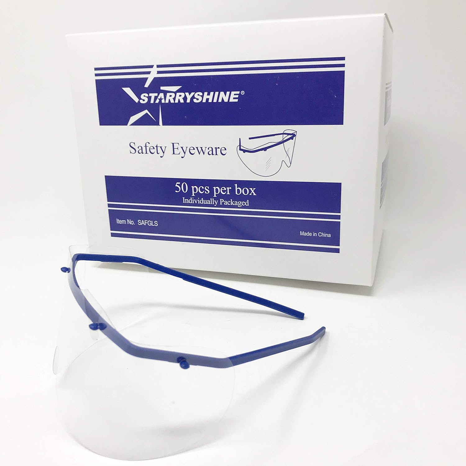 20 sets Disposable Safety Eyeware Plastic Eye Shield Disposale Eyewear Dental Eye