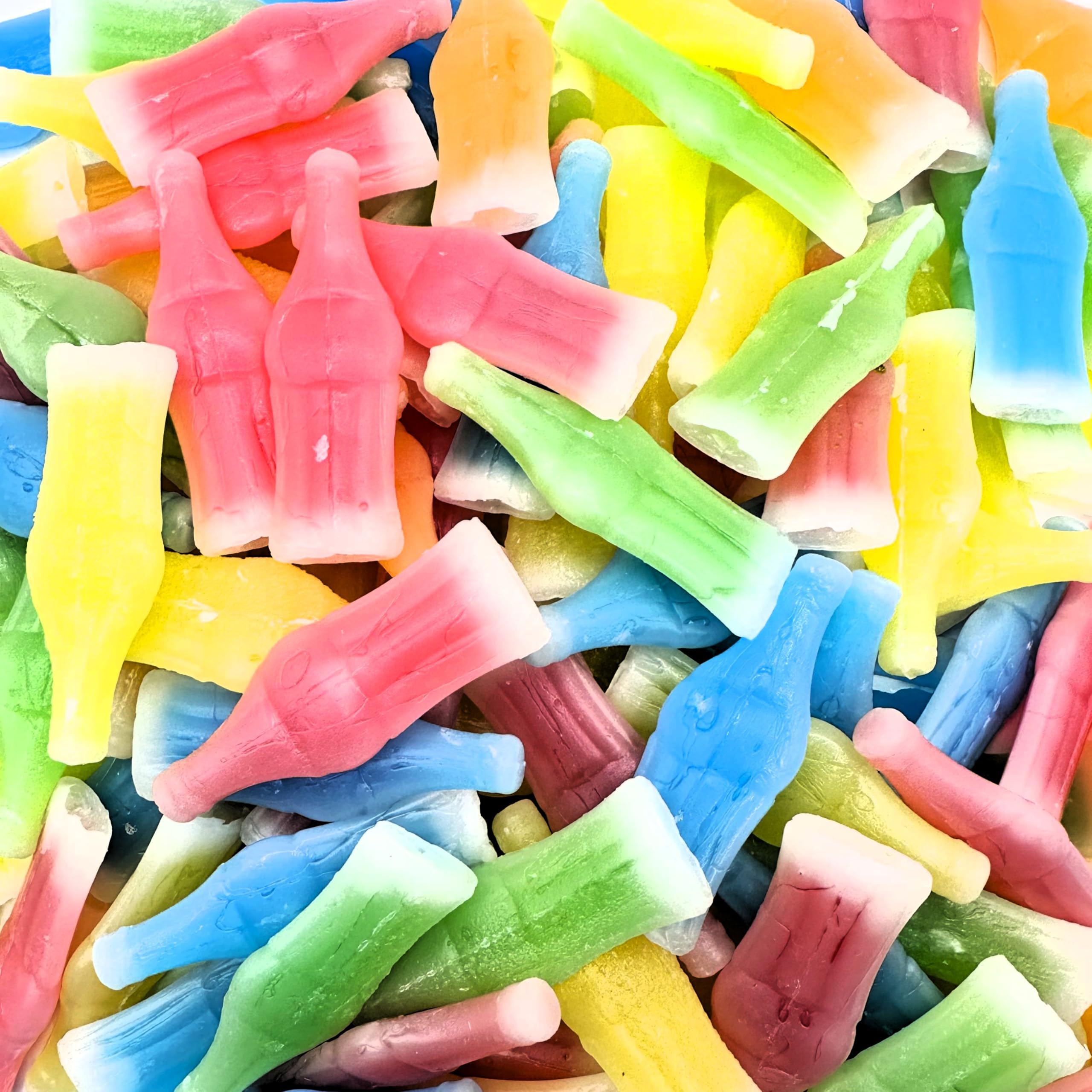 Wax Bottle Candy Drinks, 1/2 (half) Pound Bag - Retro Wax Candy Bottles, Liquid Filled - Variety Flavor Nip Candy Juice - Classic Wax Candy for Old School Candy Lovers