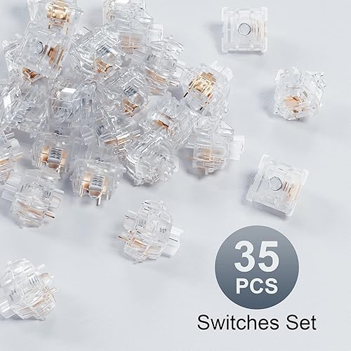 Miniatura 2 de XVX Juego de interruptores mecánicos de teclado, interruptores pre-lubricados, resorte duradero, compatible con teclas MX para teclado de juegos,