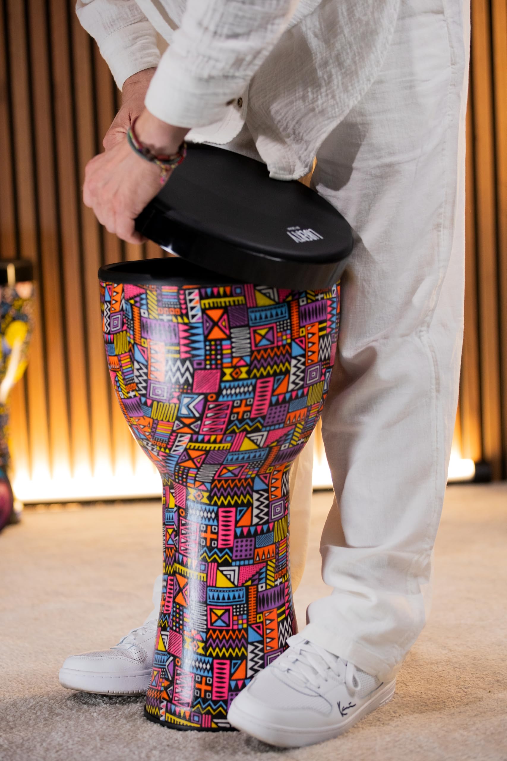 GEWA Liberty Djembé Nestable - Set bestehend aus: 8", 10", 12" - Muster: Pineapple