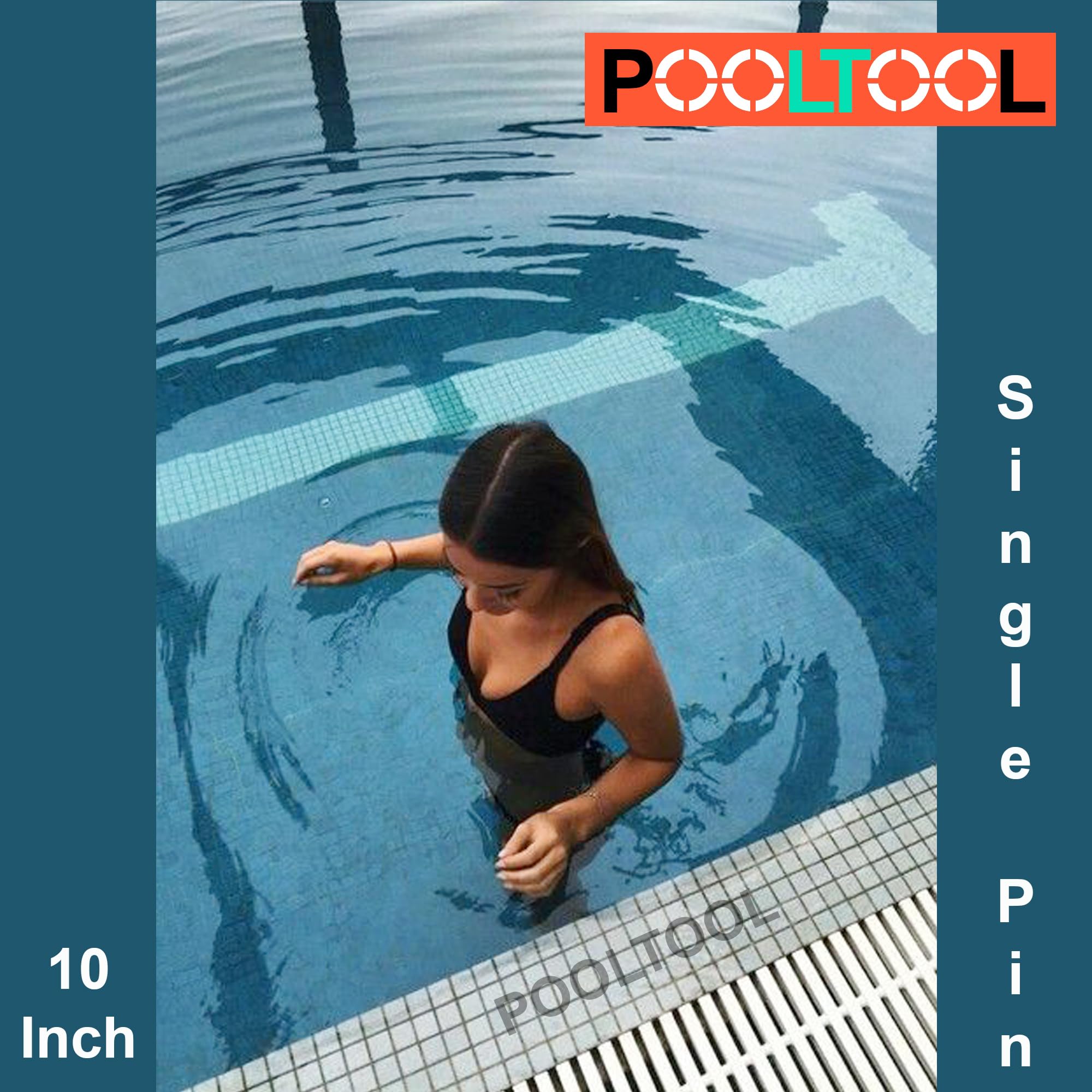POOLTOOL Single Pin, Swimming Pool Overflow Grating/Channel/Strips, 10 Inch, White (5 Meters Each Package) 1