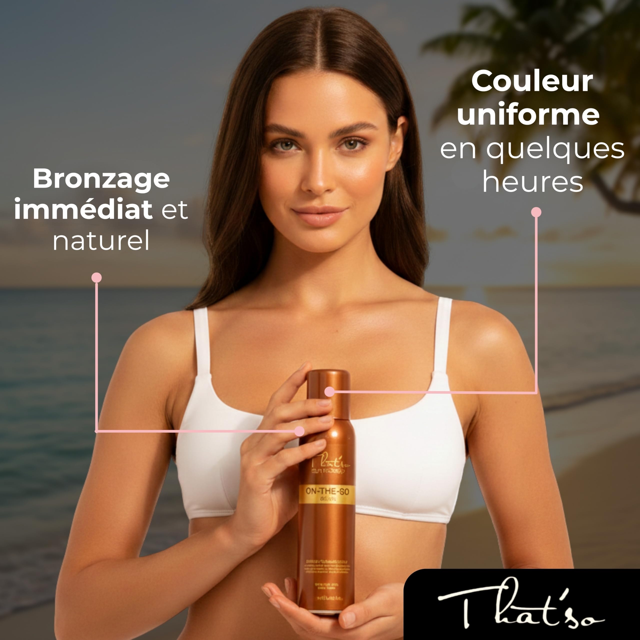 Spray Autobronzant Visage et Corps Dark 125ml Bronzage Instantané Naturel Effet Soleil Bronze DHA Longue Durée avec DHA Aloe Vera et Peptide Anti-Âge Teint Hâlé Uniforme Auto Bronzant Femme