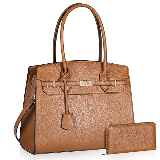 Designer Classic Top Handbags For women, Shoulder Purses For Ladies, Adjustable Strap Work Satchel with Wallet