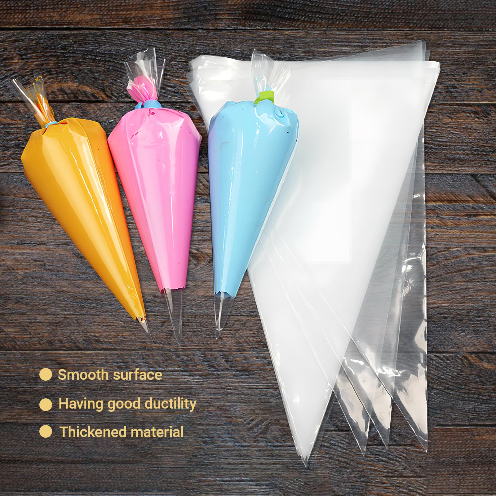 Lot de 100 grandes poches à douille sans embout de 45,7 cm pour décoration de gâteaux, biscuits, glaçage, pâtisserie, crème et sucre