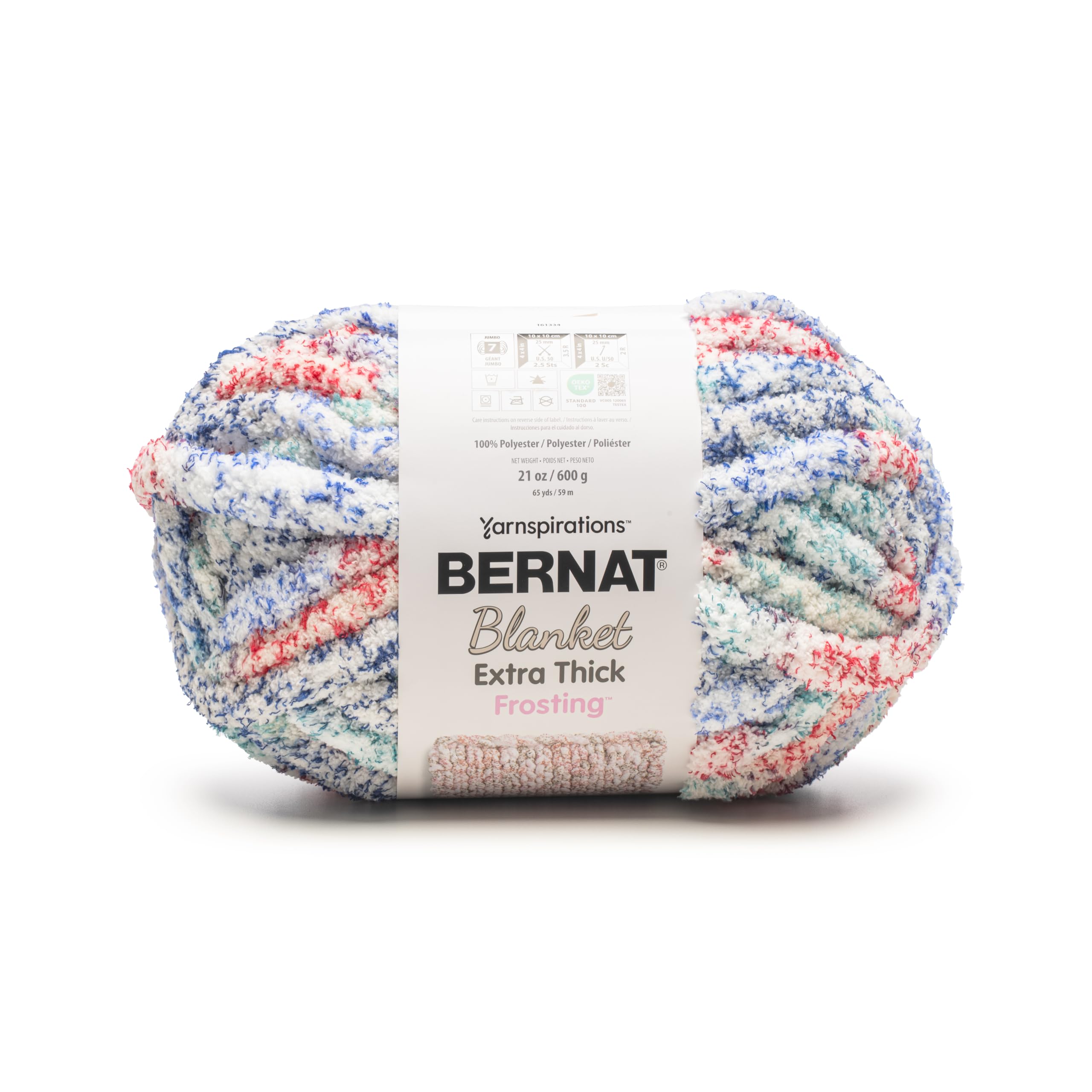 Bernat Extra Thick Frosting - Chunky Yarn for Hand Knitting, Crochet, Crafts &amp; Amigurumi - #7 Jumbo - 21oz/600g - 65 Yards - Stellar