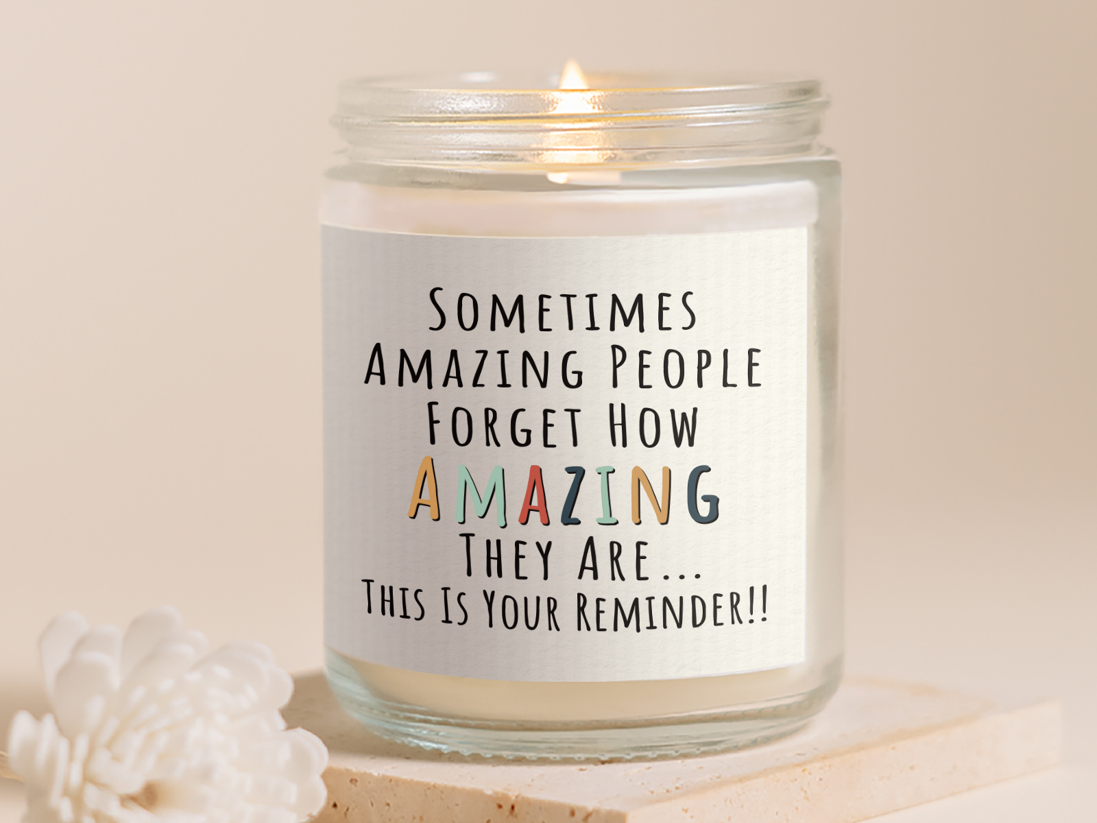 Craftique Gifts for Women, Birthday Gifts for Women- You're Amazing Candle- Friendship/Thank You/Inspirational Gift for Woman Her Friend Teacher Mom Girlfriend Sister Bestie Lavender